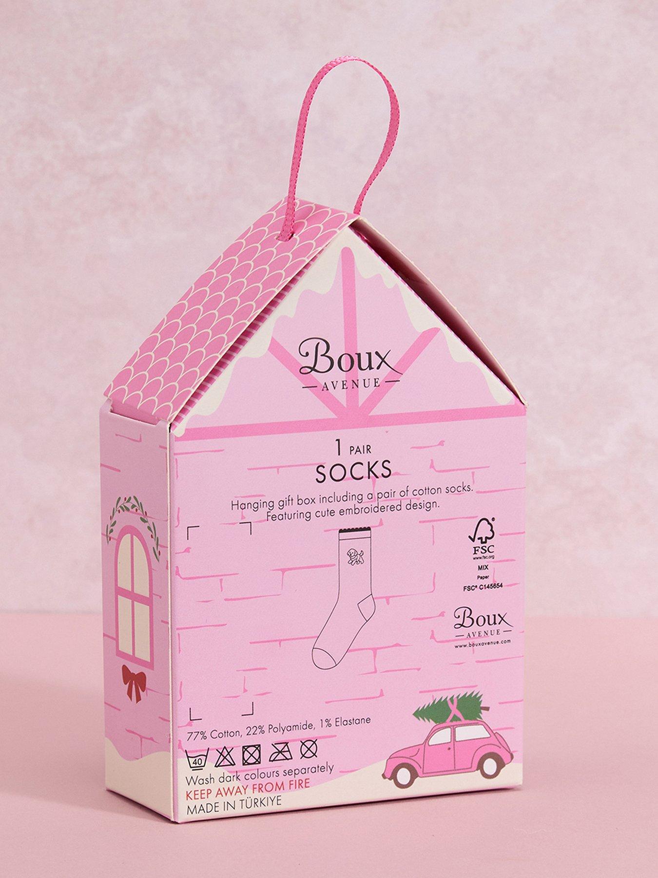  image of boux-avenue-cockapoo-sock-gift-box-red
