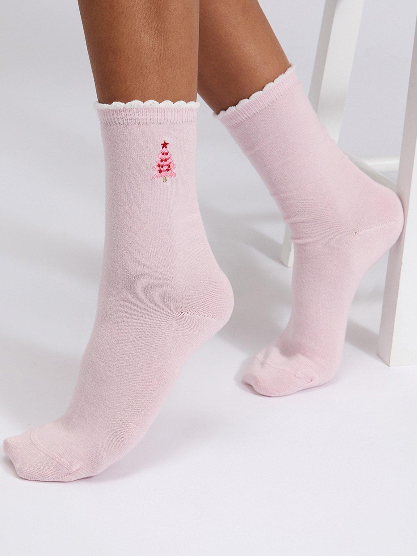  image of boux-avenue-4-pack-sock-christmas-gift-box-pink