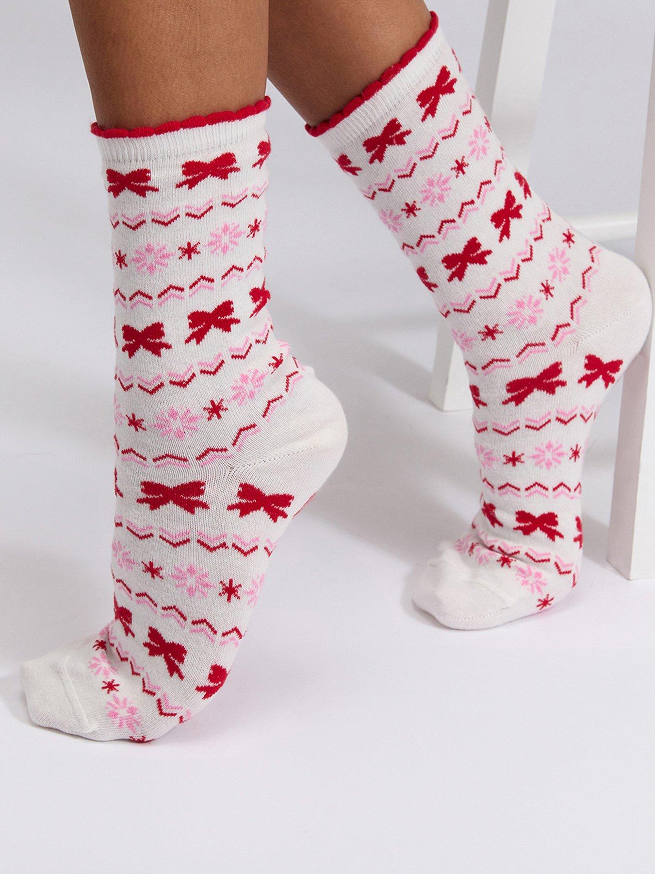  image of boux-avenue-4-pack-sock-christmas-gift-box-pink