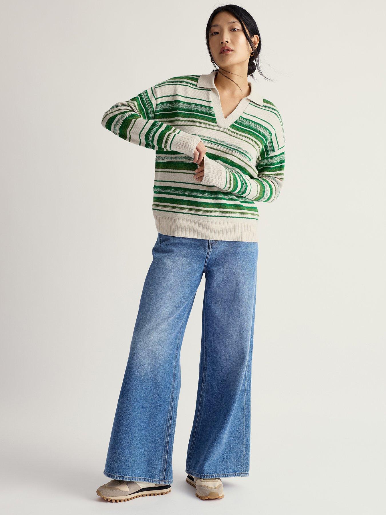  image of seasalt-cornwall-bird-flight-jumper-whitegreen