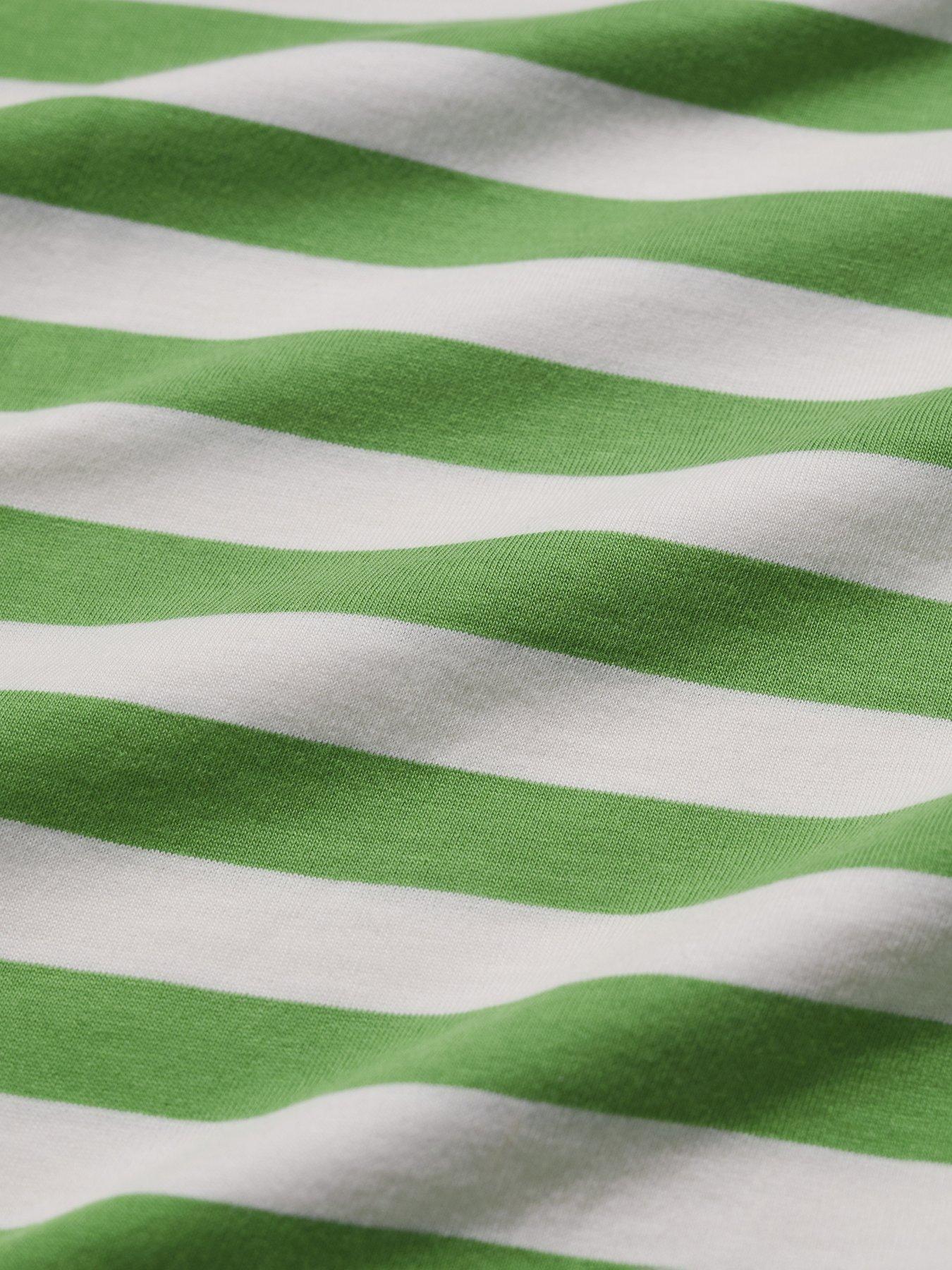  image of seasalt-cornwall-sailor-cotton-jersey-34-length-sleeve-top-whitegreen