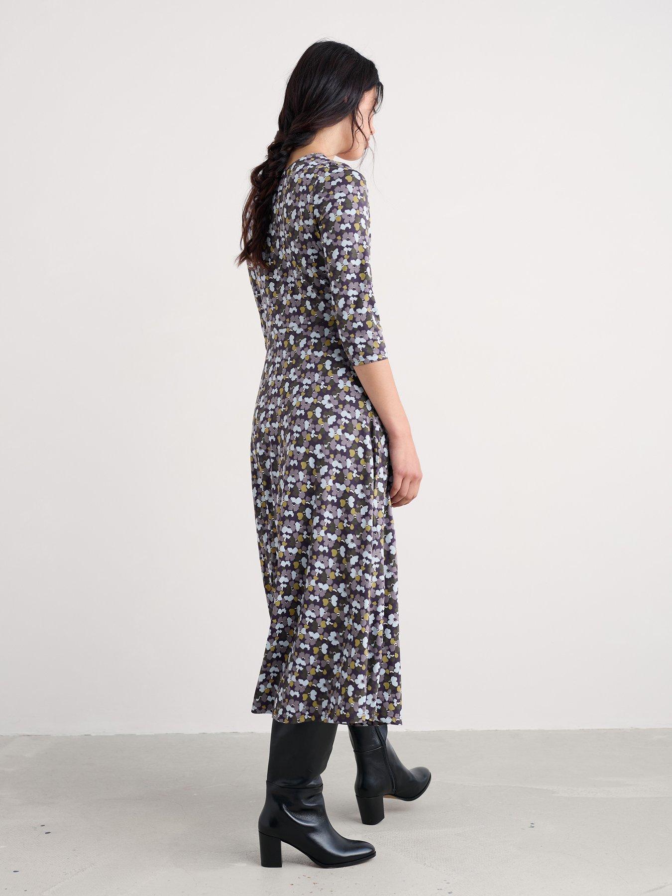 stillFront image of seasalt-cornwall-34-sleeve-cotton-jersey-nancy-dress-navy