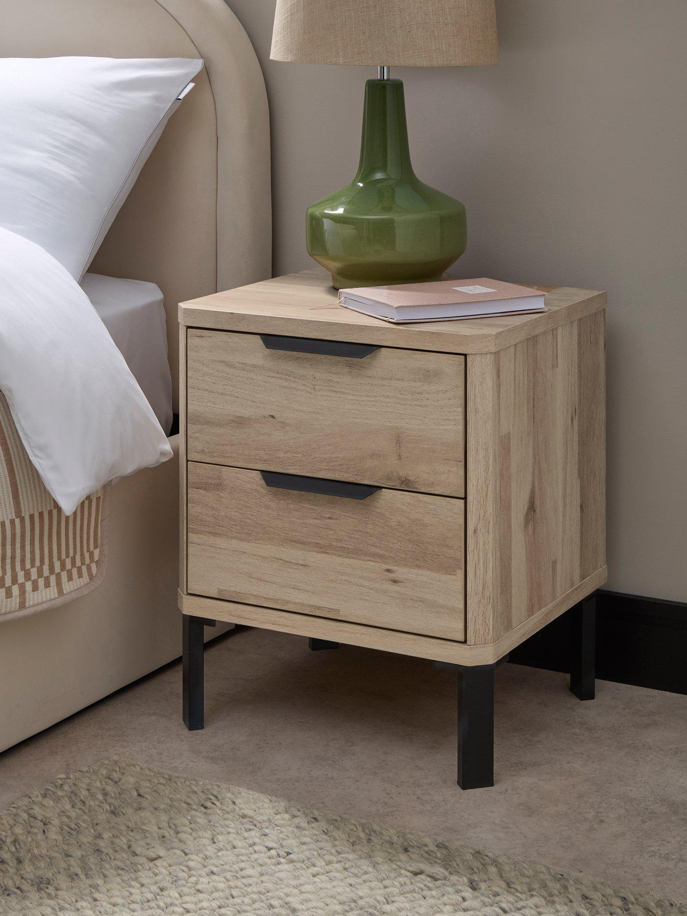 The Very Collection Harlem 2 Drawer Bedside - Light Oak - FSC® Certified