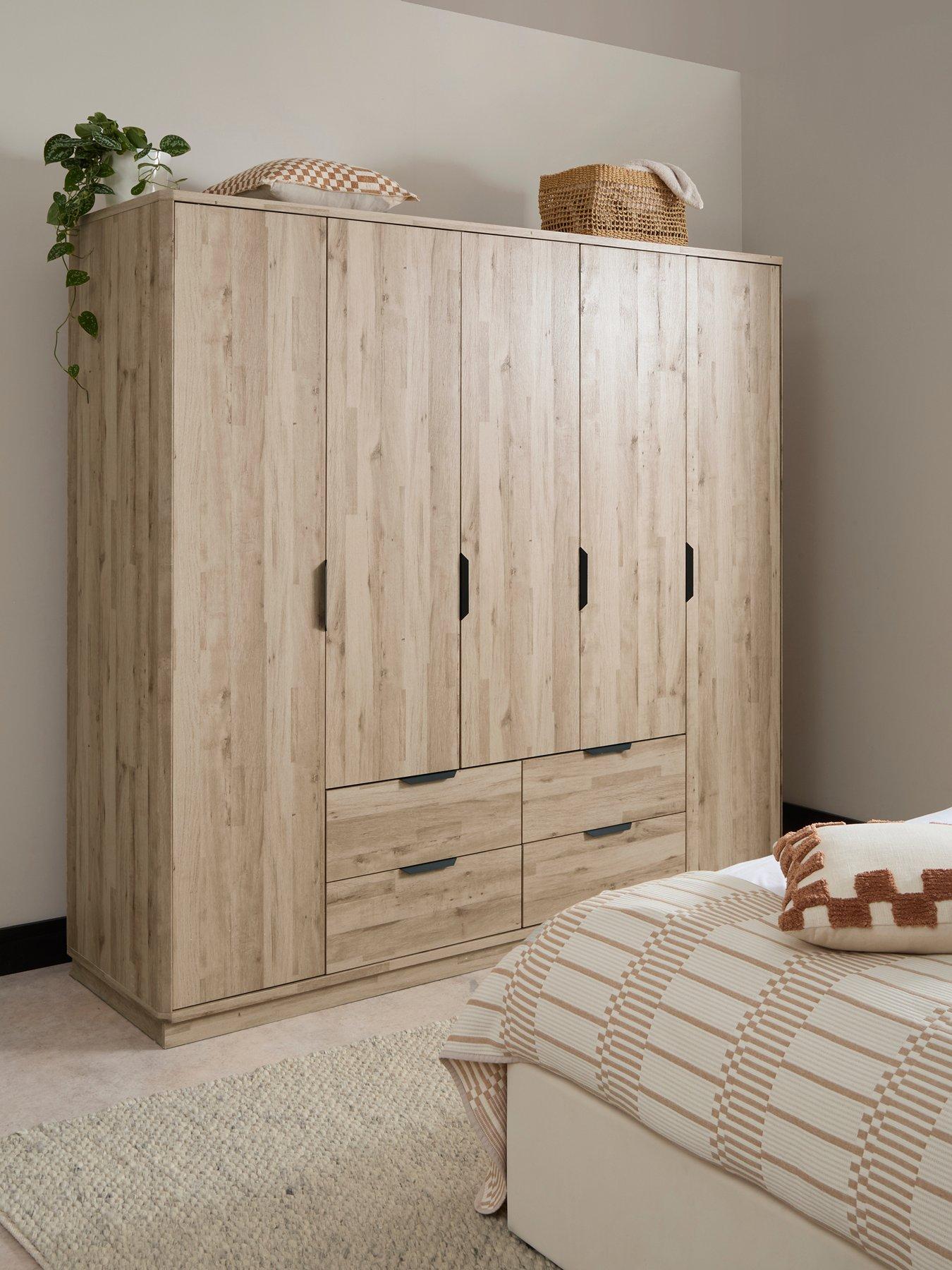 The Very Collection Harlem 5 Door, 4 Drawer Wardrobe - Light Oak - FSC® Certified