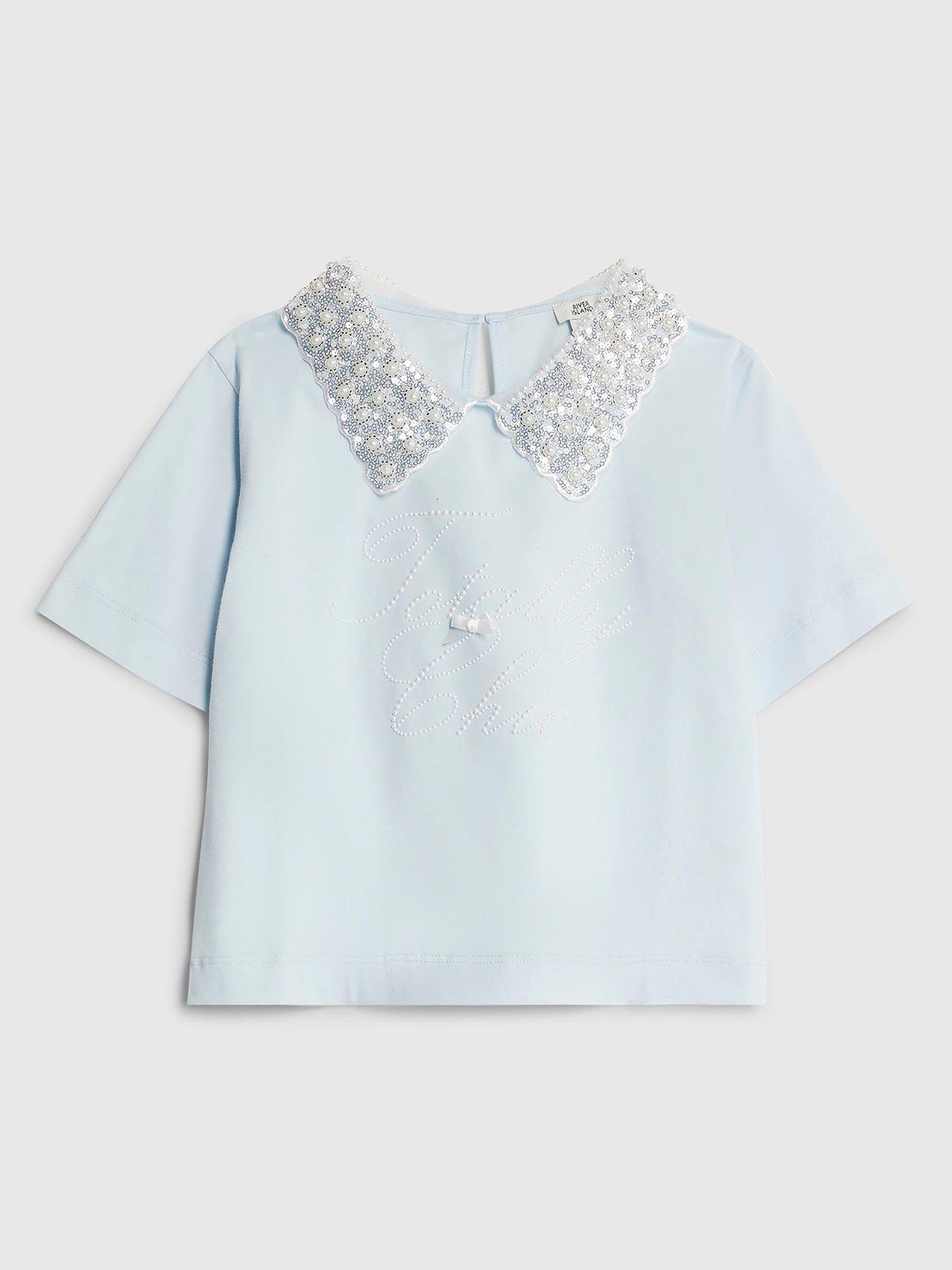river-island-older-girls-pearl-bow-collar-t-shirt-blue