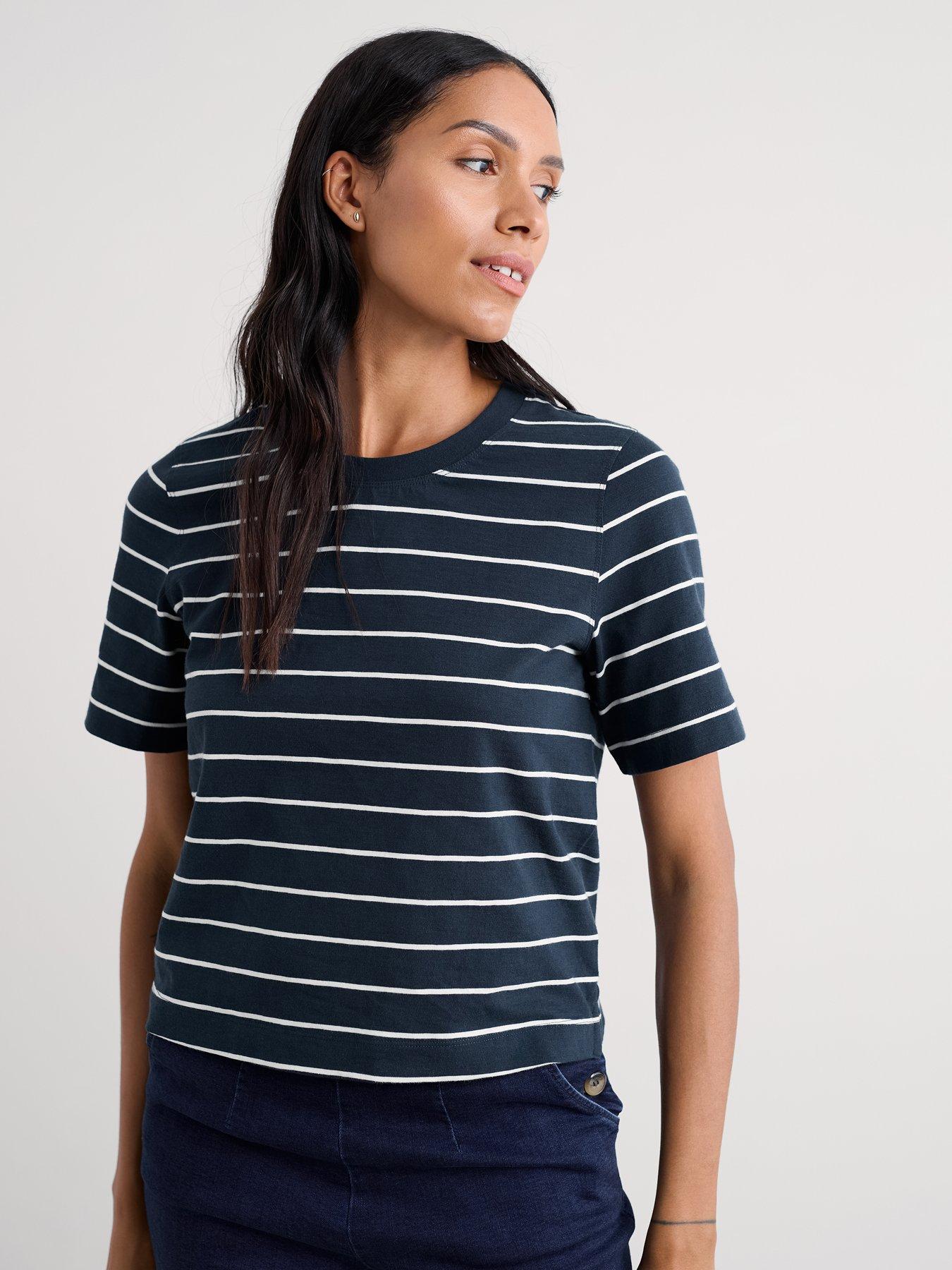 Seasalt Cornwall Copseland T-Shirt Stripe - Navy