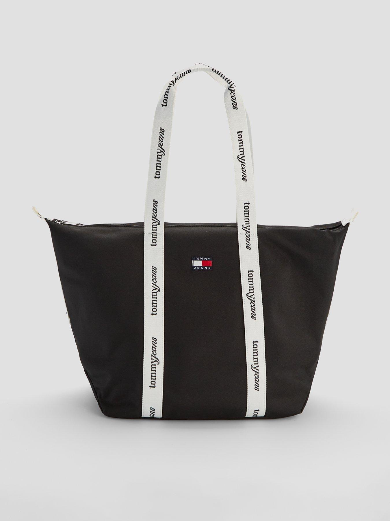 front image of tommy-jeans-jean-essentials-tote-black