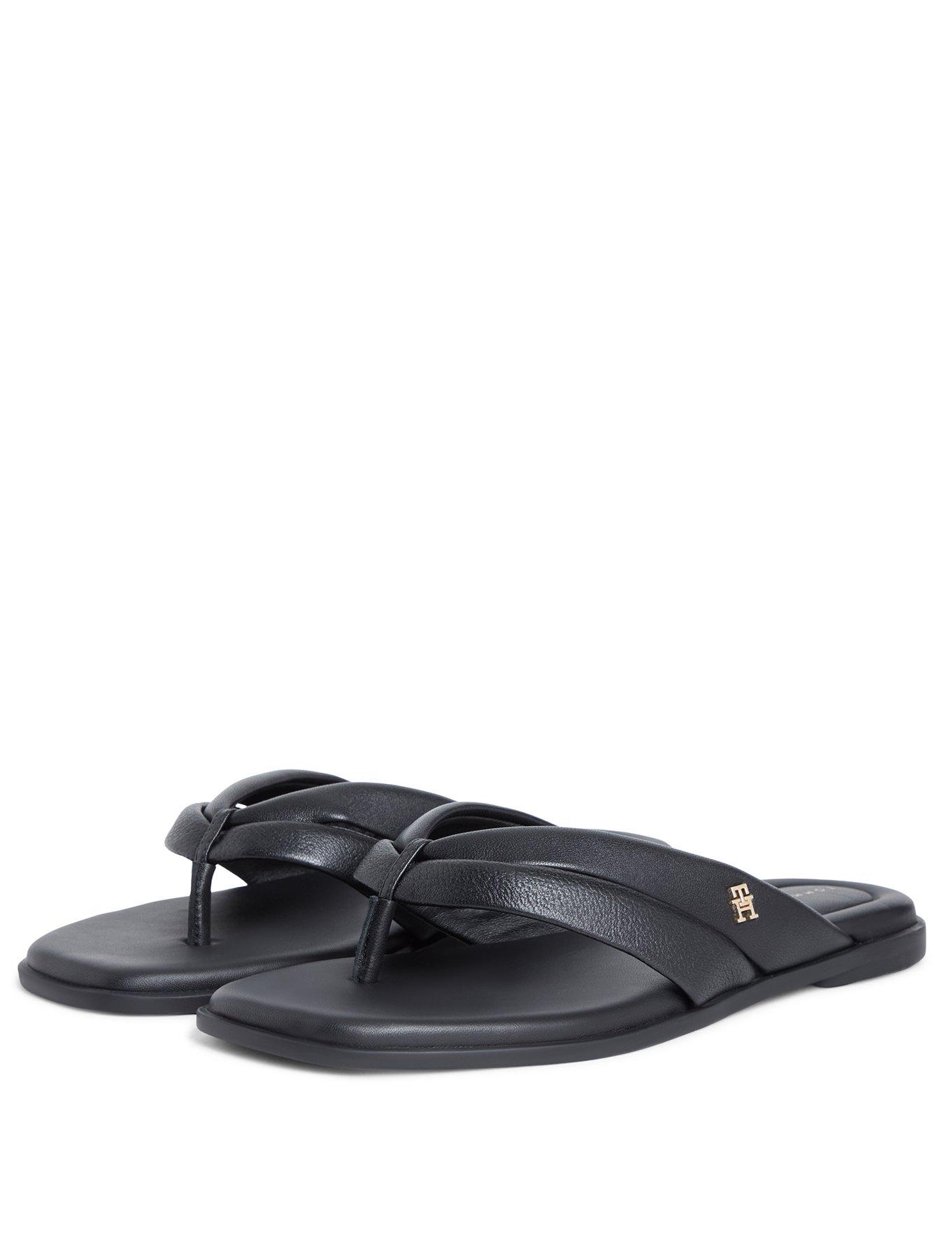 stillFront image of tommy-hilfiger-elevated-toe-post-lth-sandal