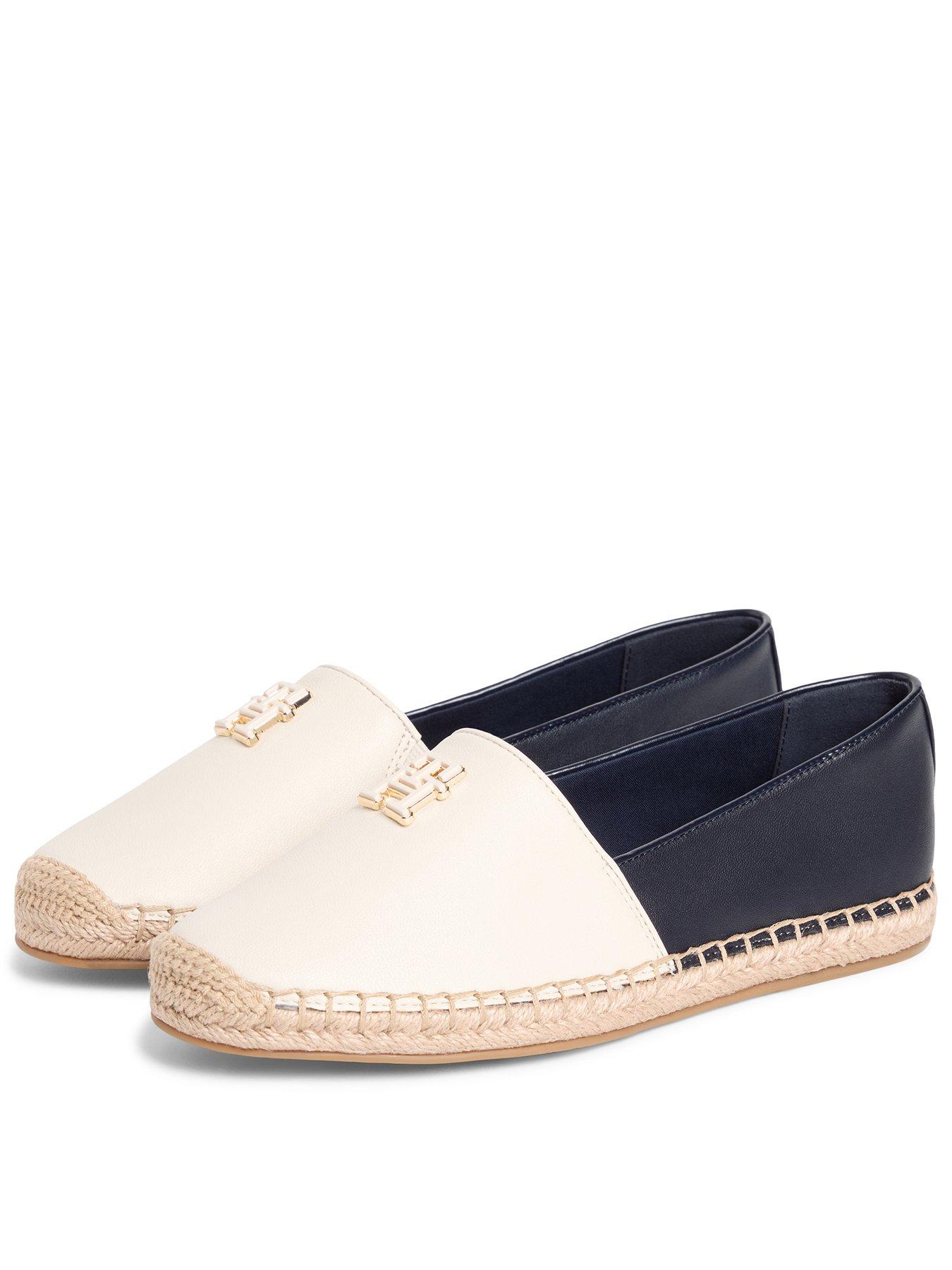 Tommy Hilfiger Th Logo Leather Espadrille - Blue