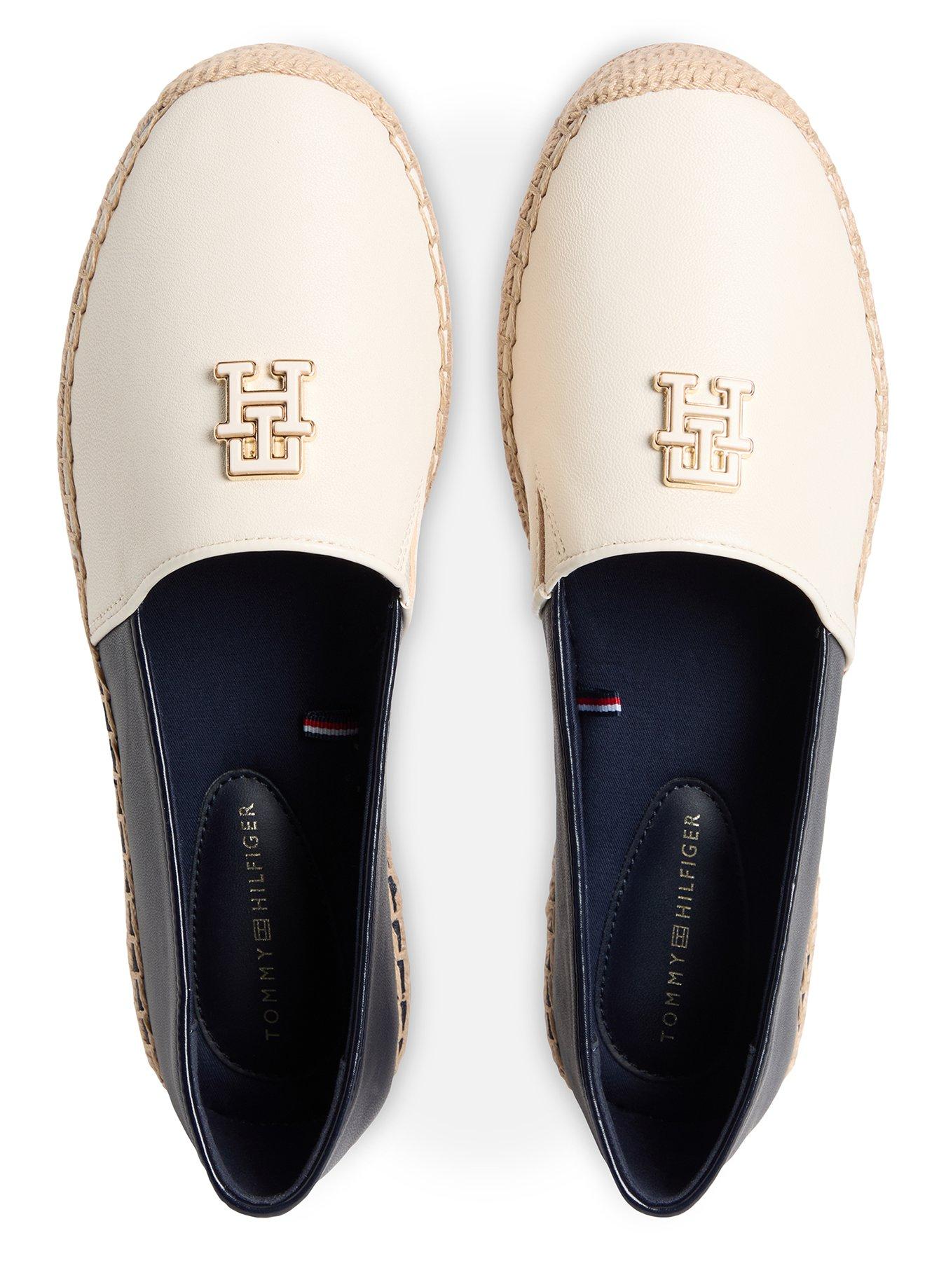  image of tommy-hilfiger-th-logo-leather-espadrille-blue