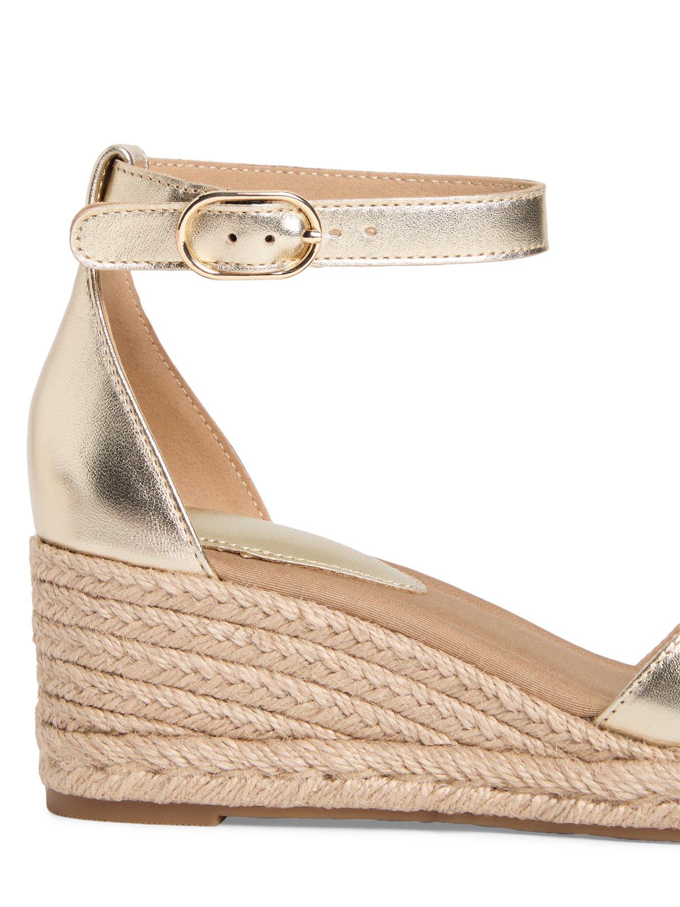 Image 6 of 6 of Tommy Hilfiger Mid Wedge Espad X Cross Gold