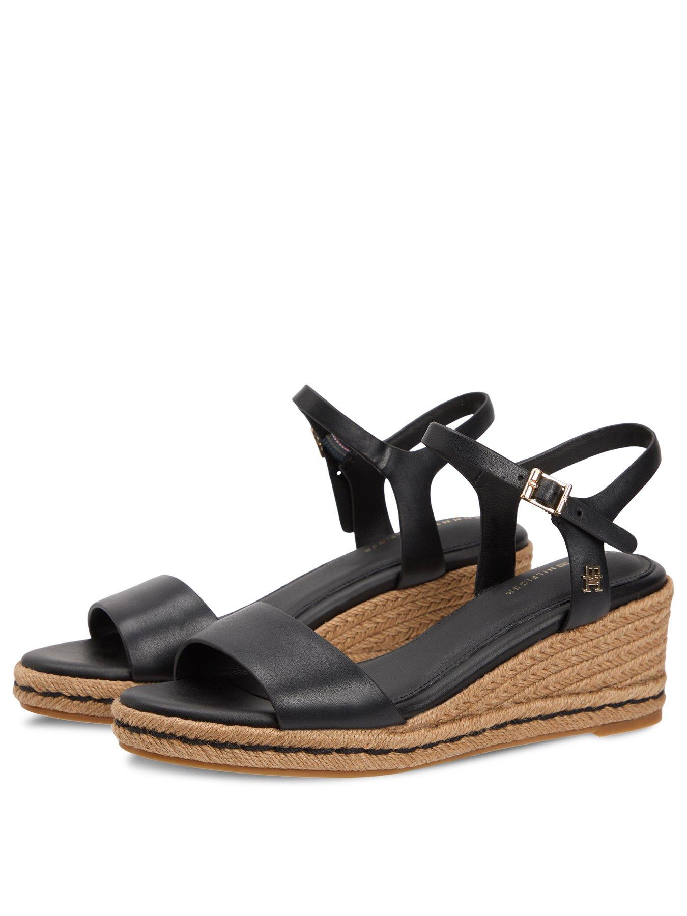 stillFront image of tommy-hilfiger-mid-wedge-espad-leather-black