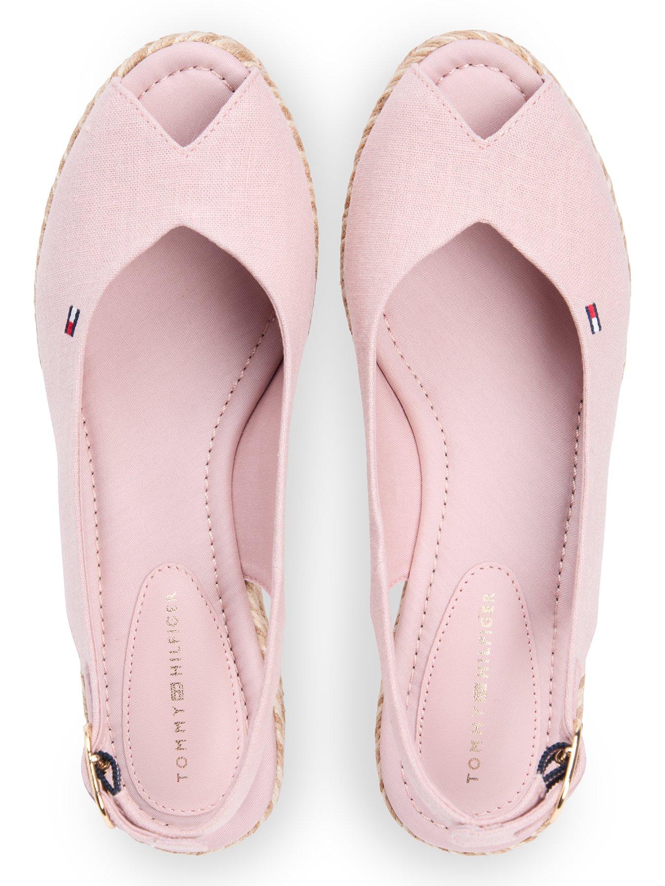 Image 4 of 5 of Tommy Hilfiger Mid Wedge Espadrille&nbsp;Slingback Sandals - Pink