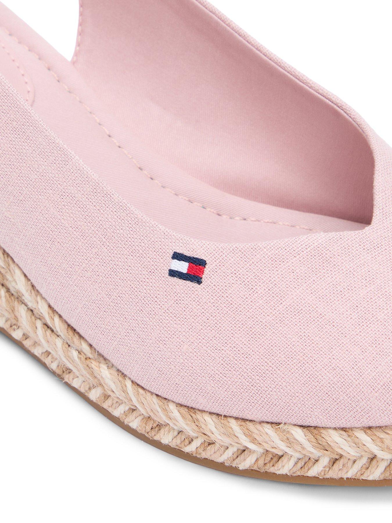 Image 5 of 5 of Tommy Hilfiger Mid Wedge Espadrille&nbsp;Slingback Sandals - Pink