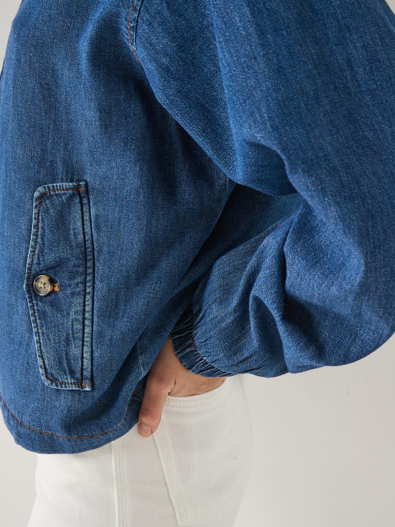 Image 6 of 6 of Tommy Jeans Chambray Jacket - Blue