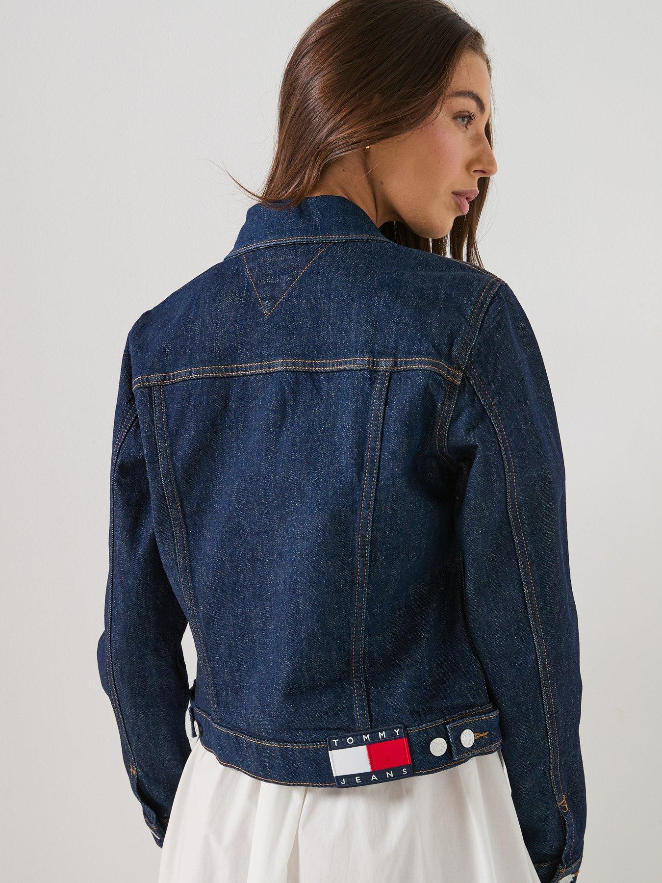  image of tommy-jeans-denim-trucker-jacket-dark-denim