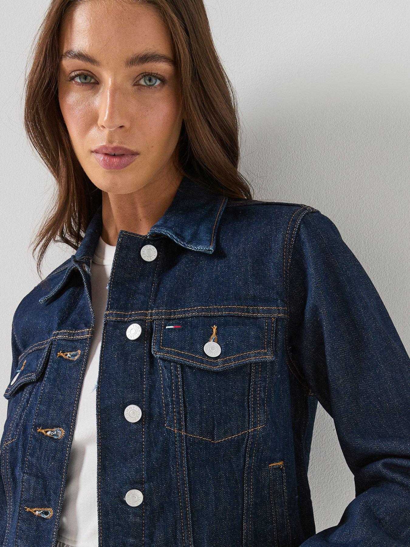  image of tommy-jeans-denim-trucker-jacket-dark-denim