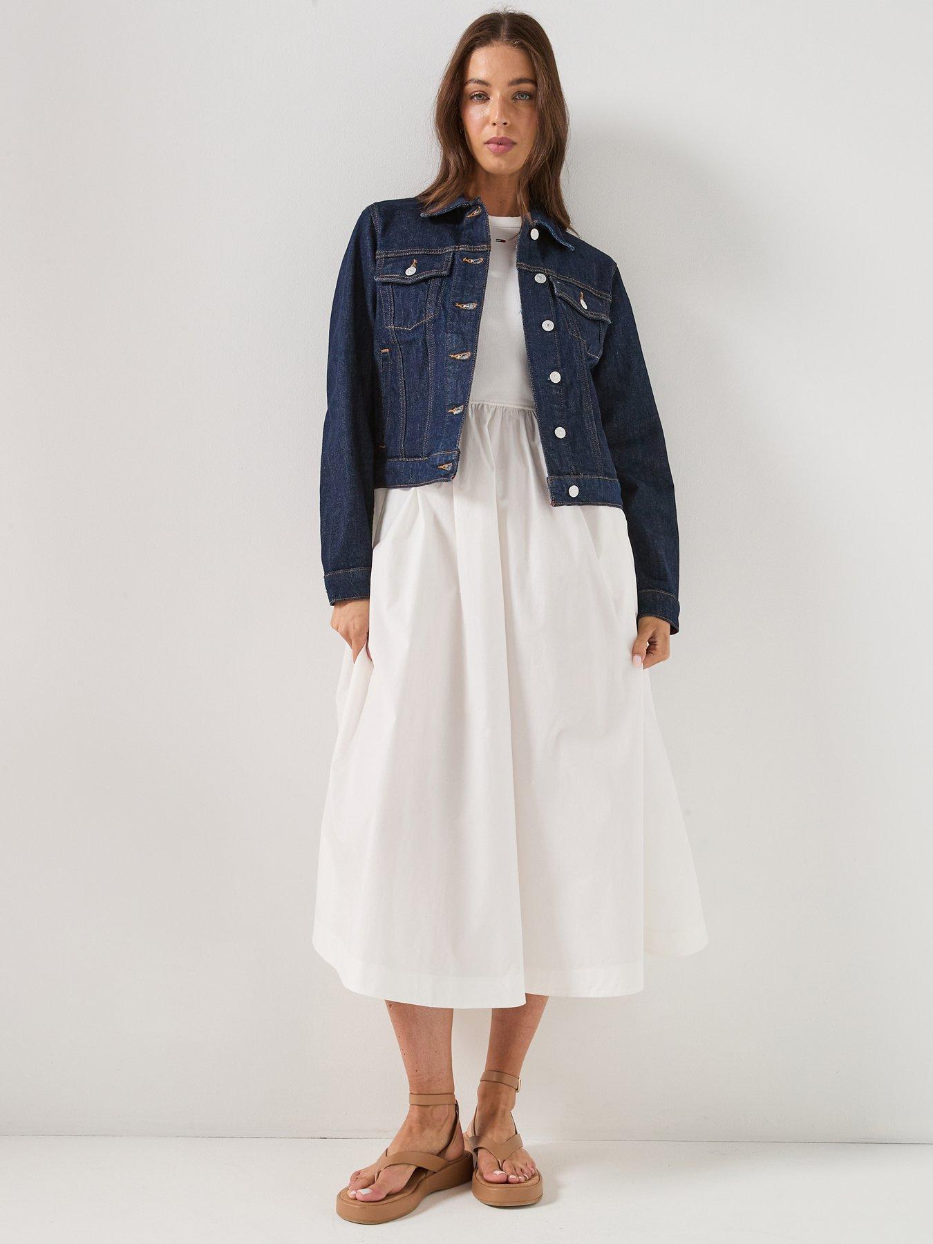  image of tommy-jeans-denim-trucker-jacket-dark-denim