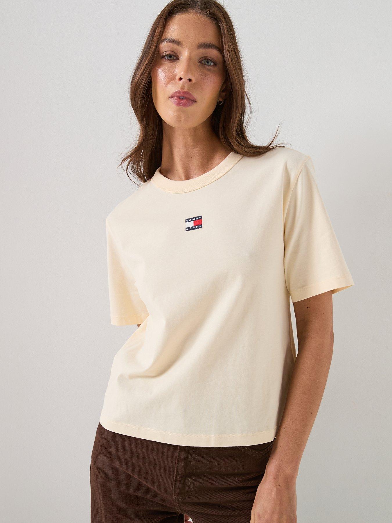 Image 4 of 6 of Tommy Jeans Boxy Flag T-shirt - Yellow