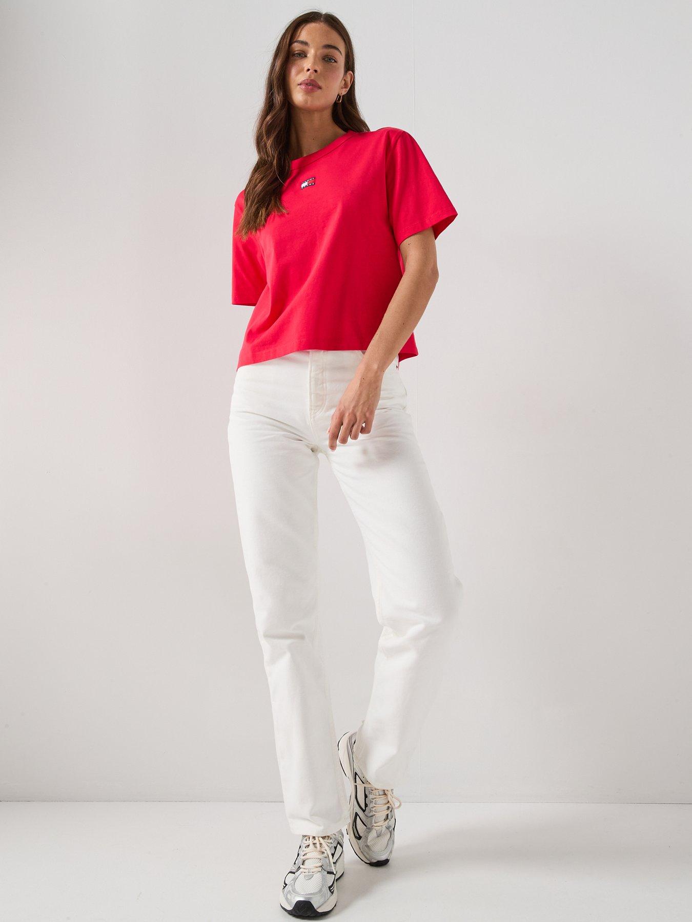  image of tommy-jeans-boxy-flag-t-shirt-red