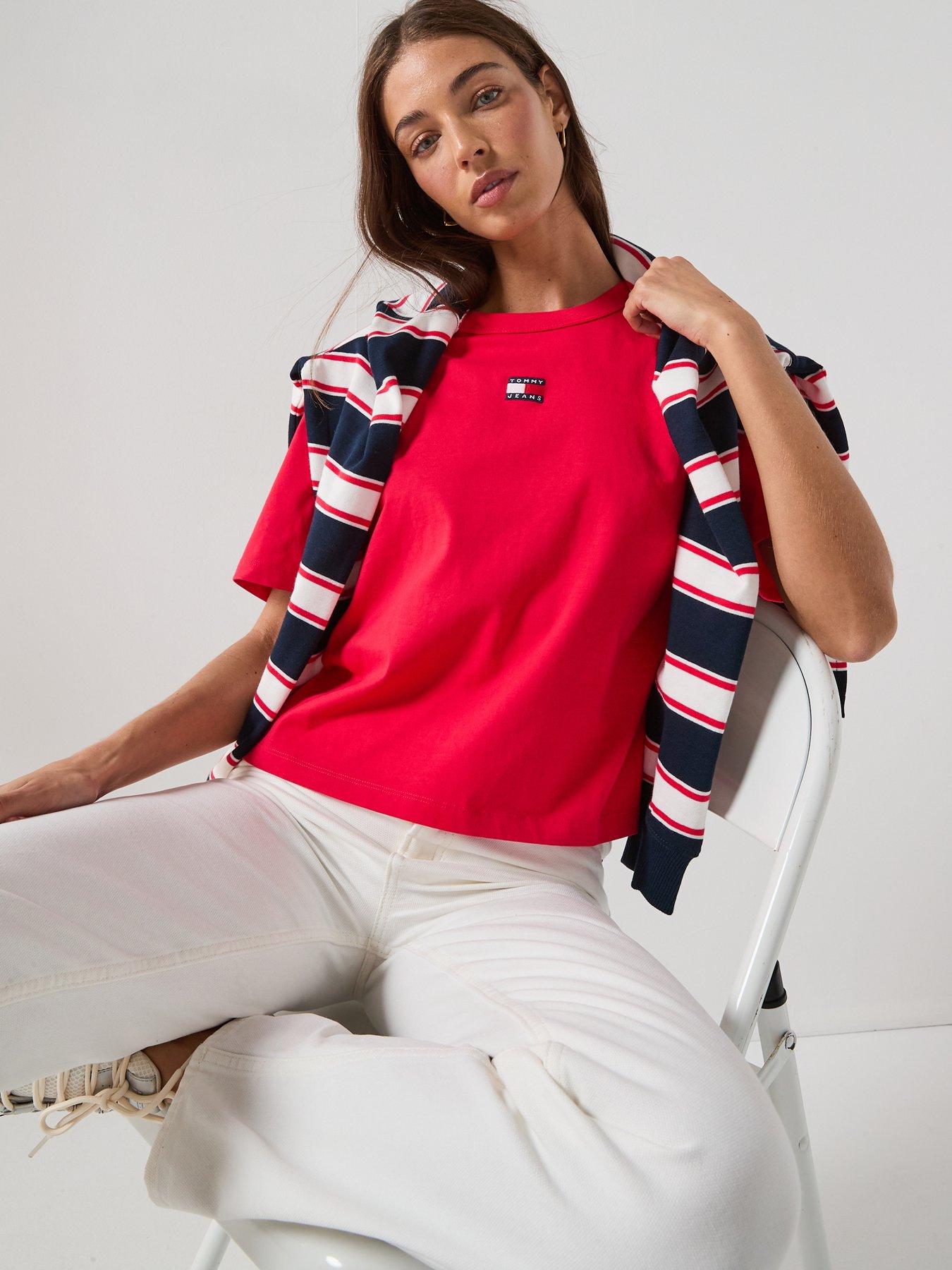  image of tommy-jeans-boxy-flag-t-shirt-red