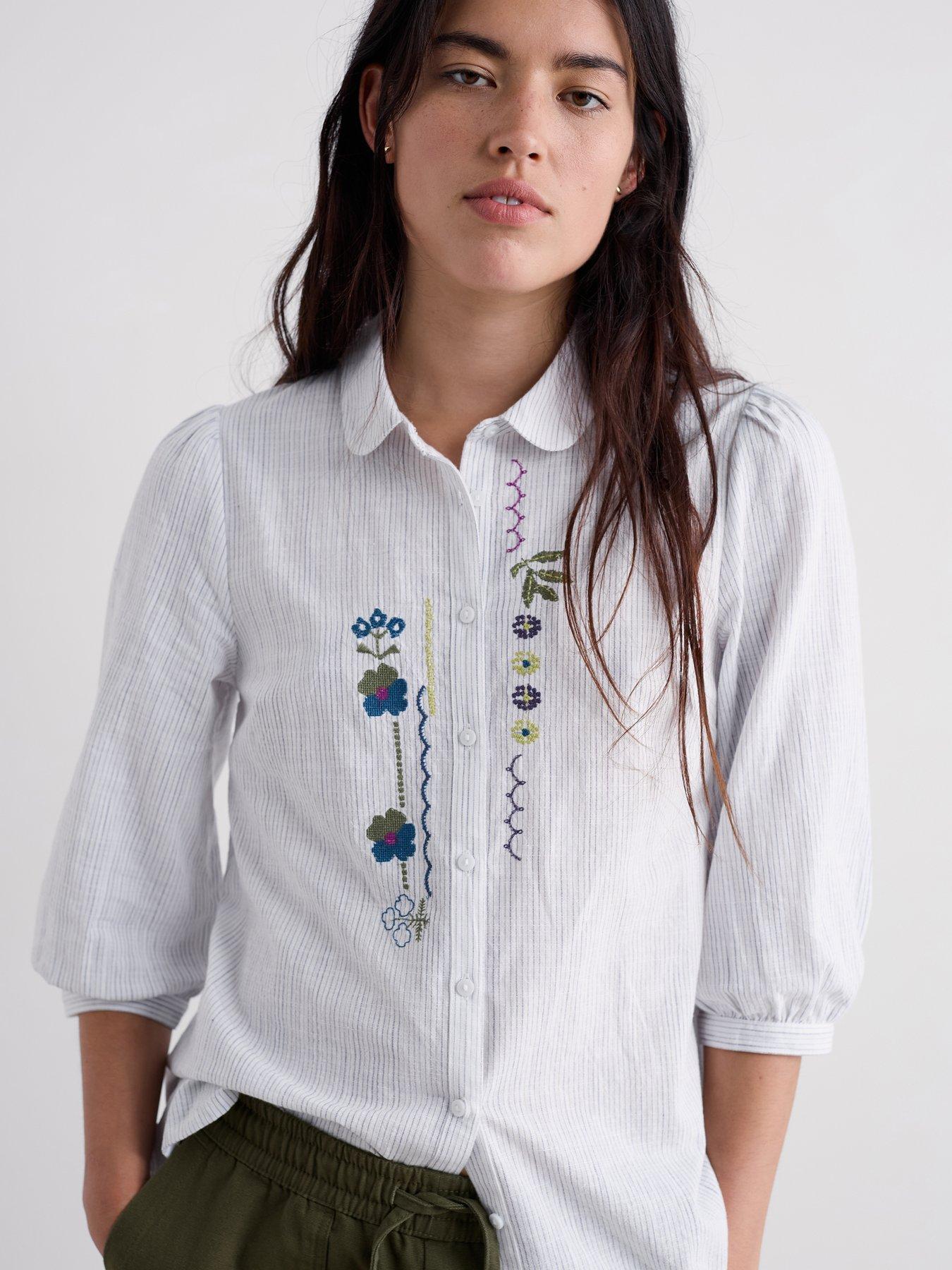 Seasalt Cornwall Hope Cottage Embroidered Blouse