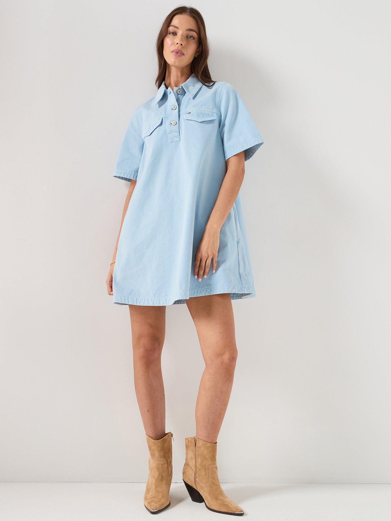 Image 3 of 4 of Tommy Jeans A-line Dress - Blue