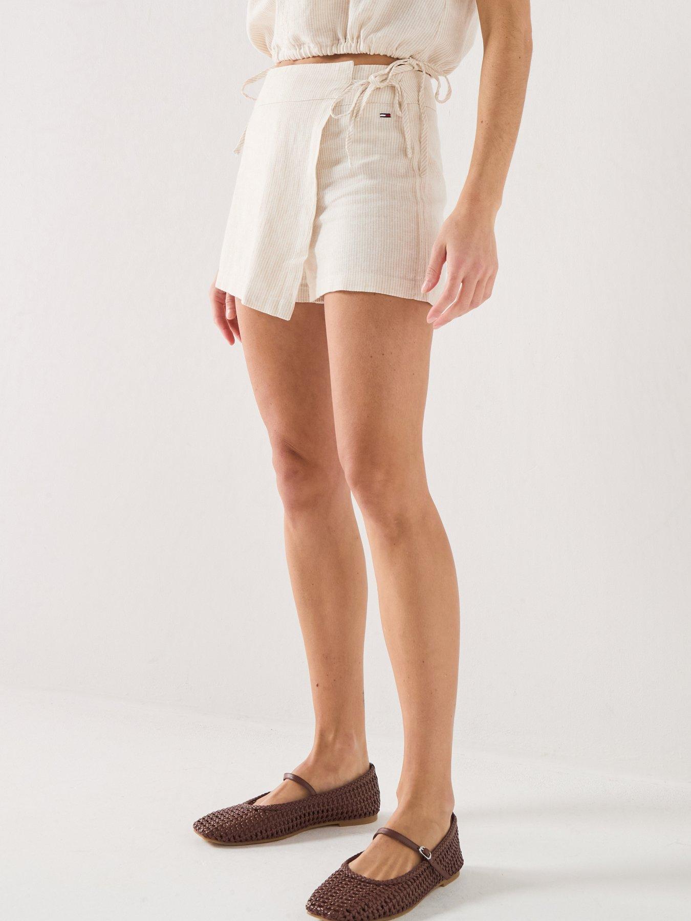 Tommy Jeans Linen Skort - White