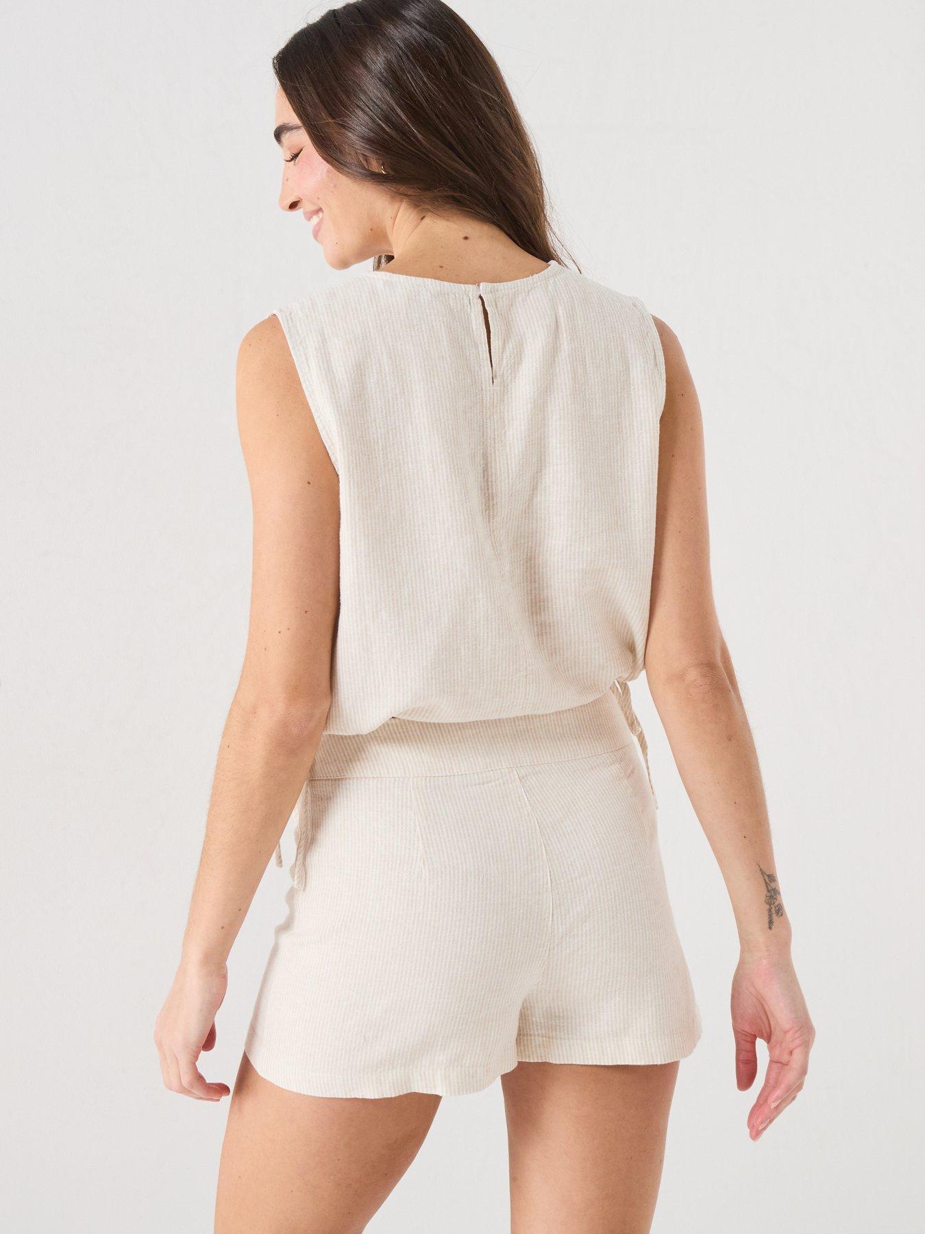 Image 2 of 6 of Tommy Jeans Linen Blouse - White