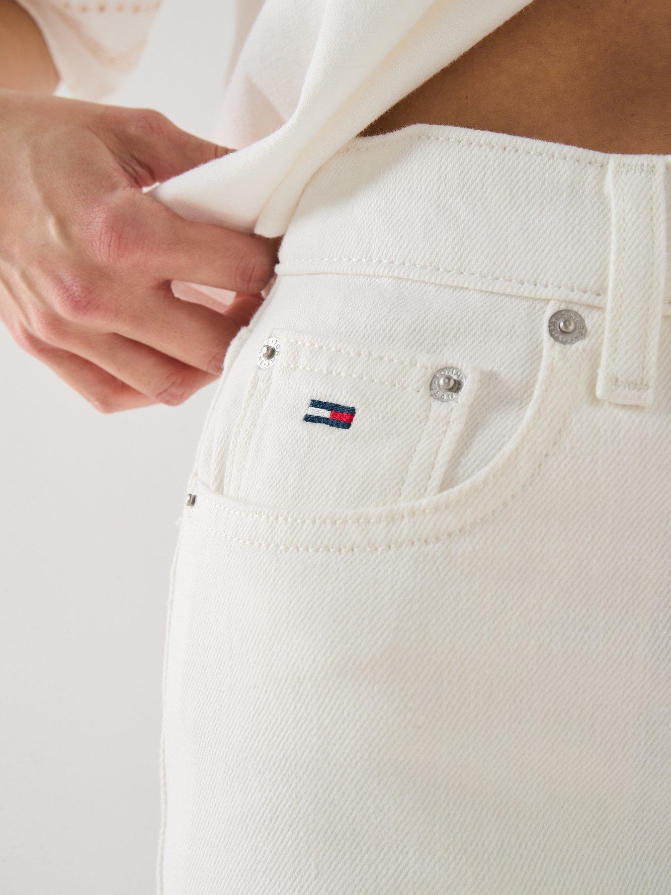 Image 6 of 6 of Tommy Jeans Mom Short - White Denim