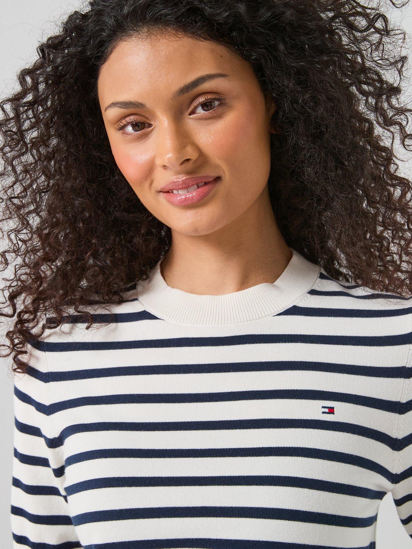 Image 5 of 6 of Tommy Hilfiger Fine Knit Jersey Short Sleeve Jumper
