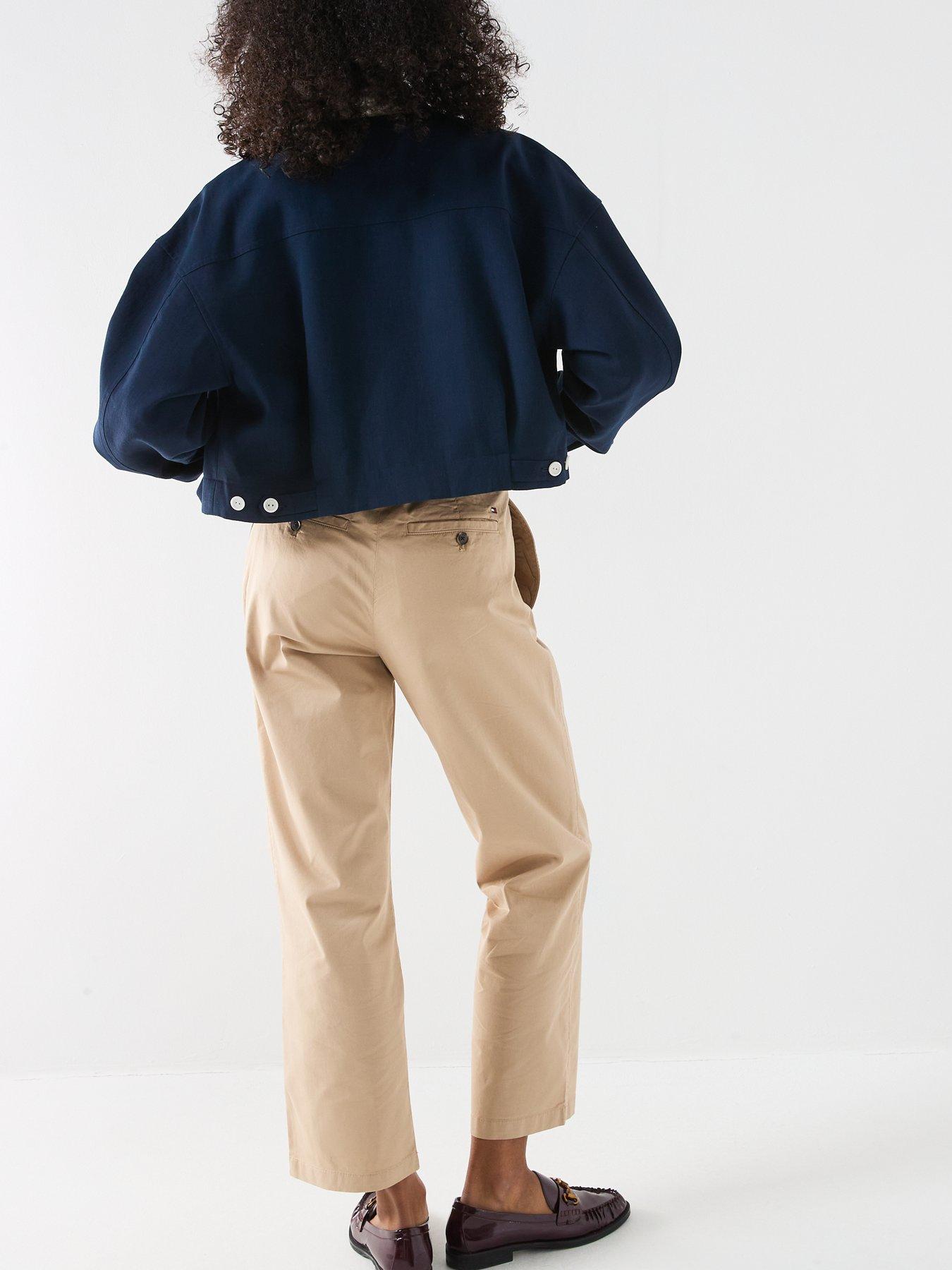 Image 2 of 6 of Tommy Hilfiger Tailored Utility Cropped Jacket - Navy
