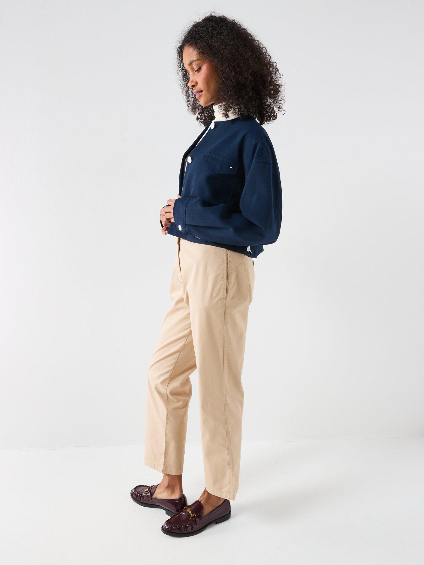 Image 5 of 6 of Tommy Hilfiger Tailored Utility Cropped Jacket - Navy