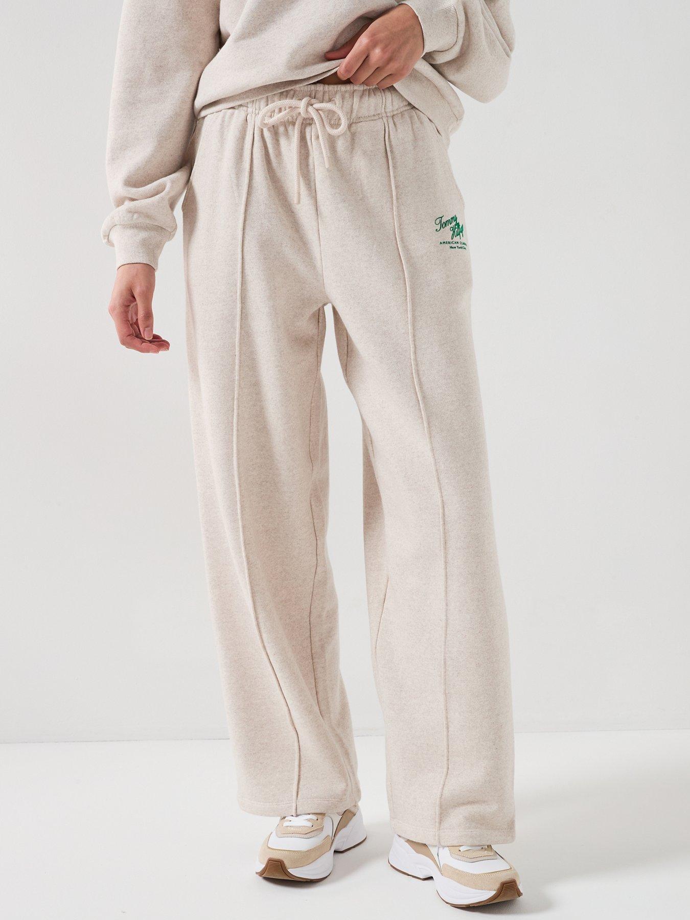 Image 1 of 6 of Tommy Hilfiger Mdrn Script Terry Sweatpants - Beige