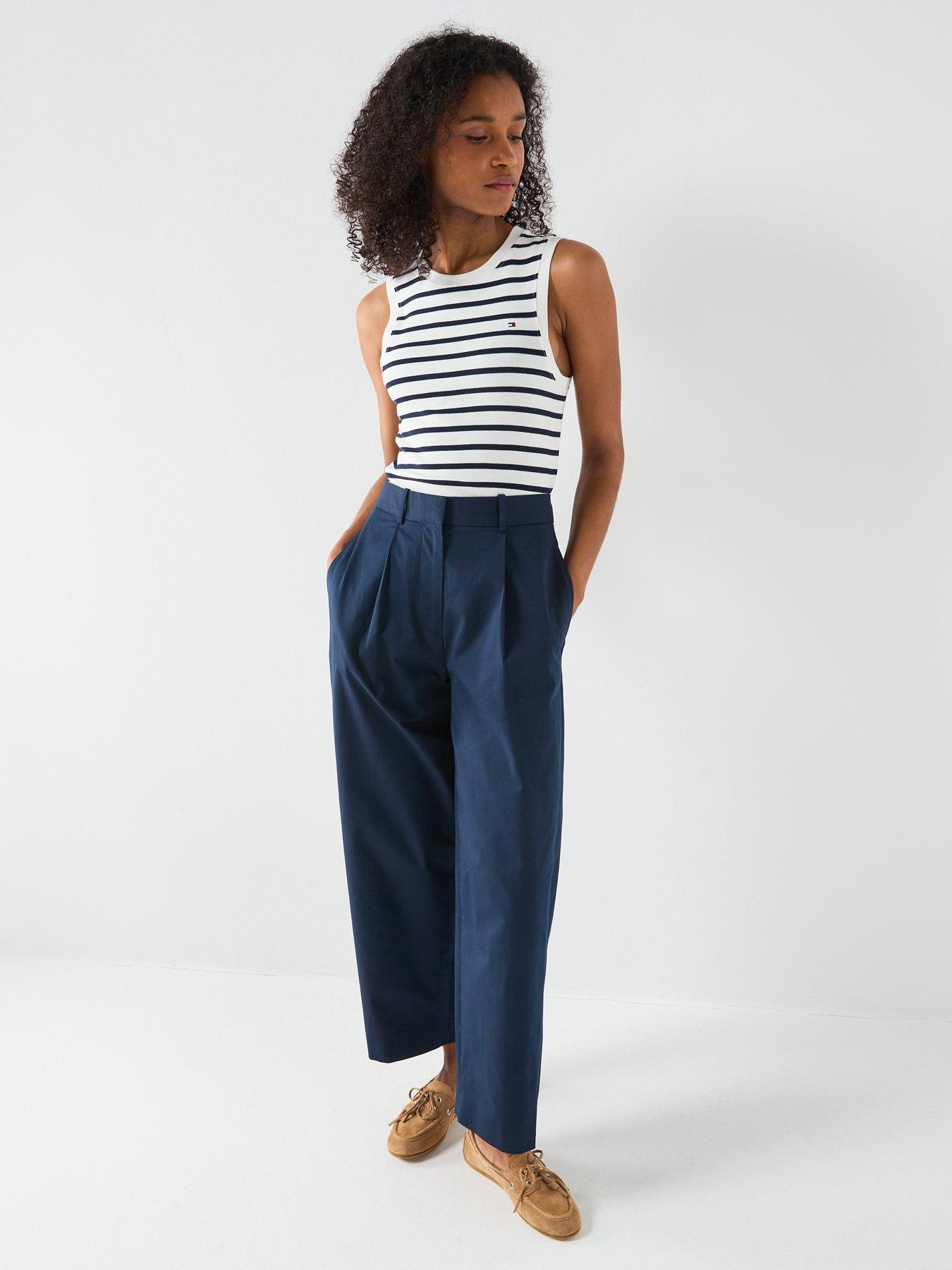 Image 4 of 5 of Tommy Hilfiger Stripe Tank Top - White