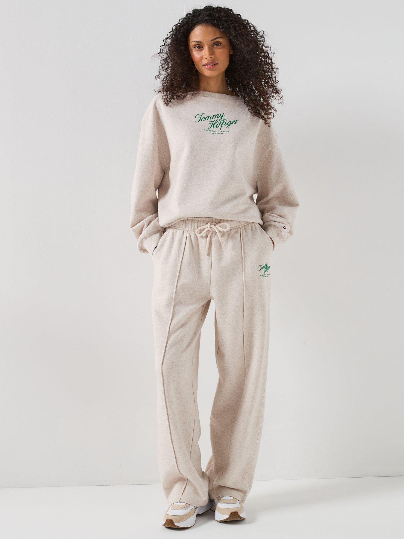 Image 3 of 6 of Tommy Hilfiger Script Terry Sweatshirt - Beige