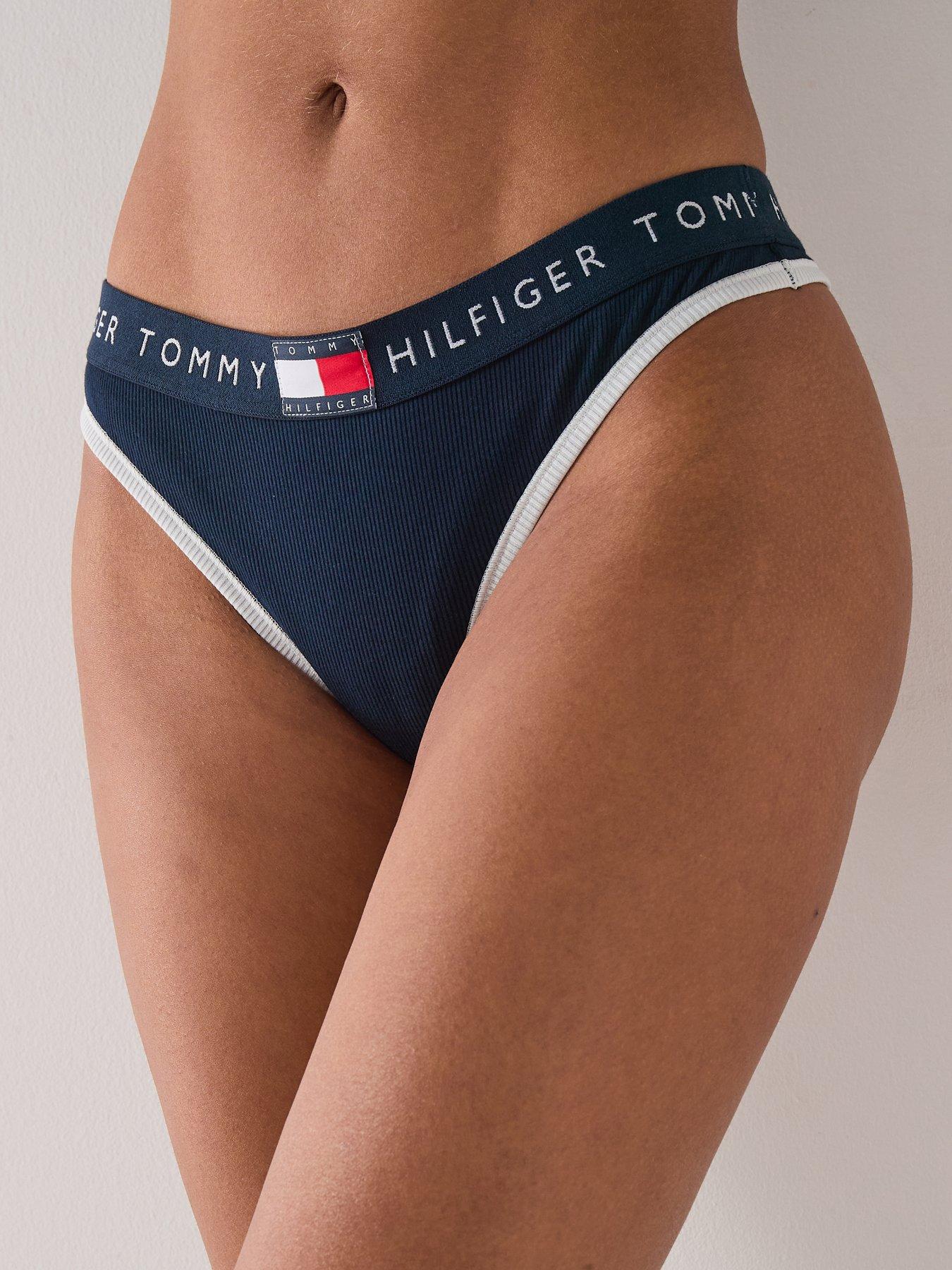 Tommy Hilfiger Ribbed Thong - Navy