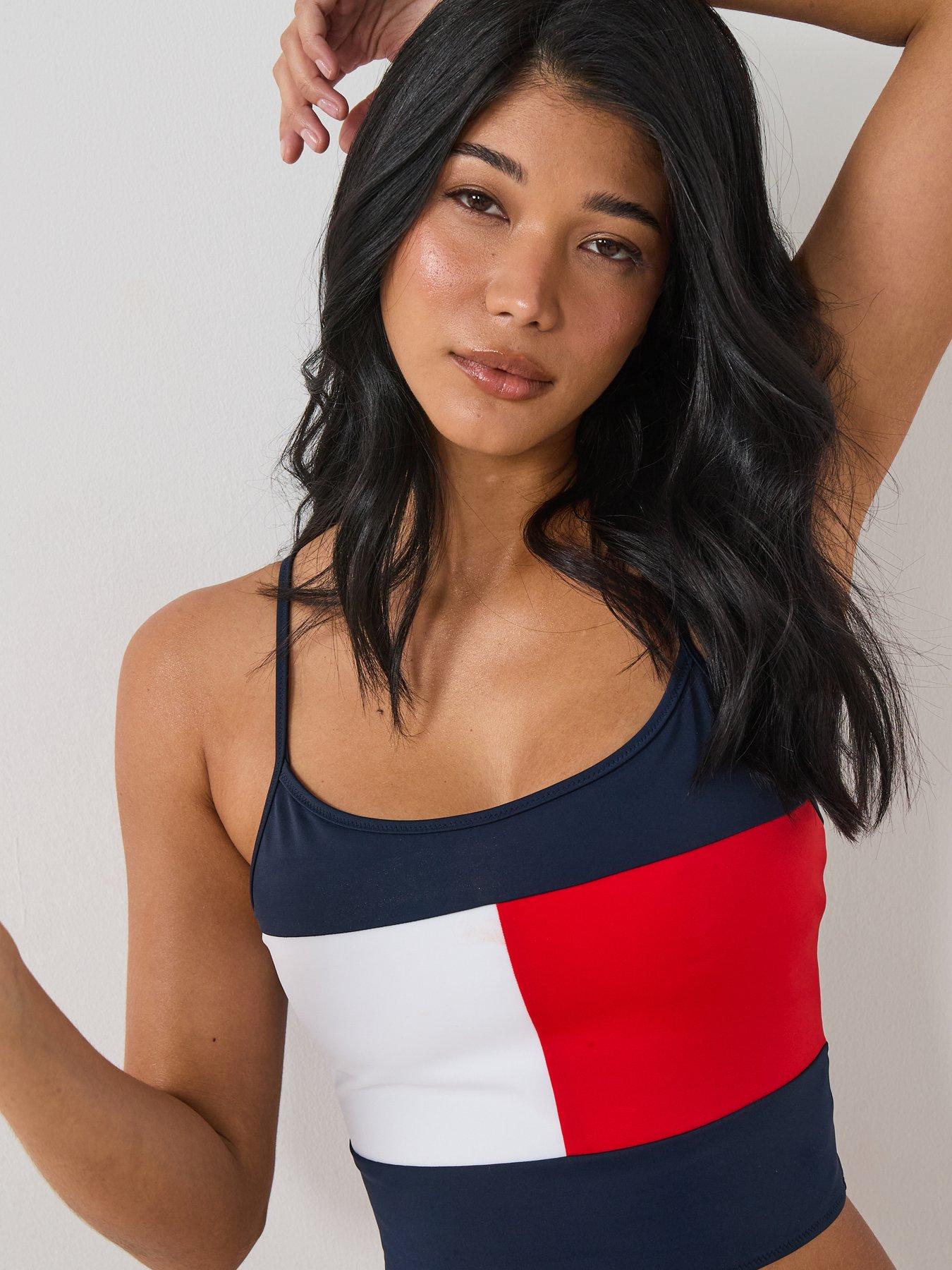  image of tommy-hilfiger-tankini-top-navy