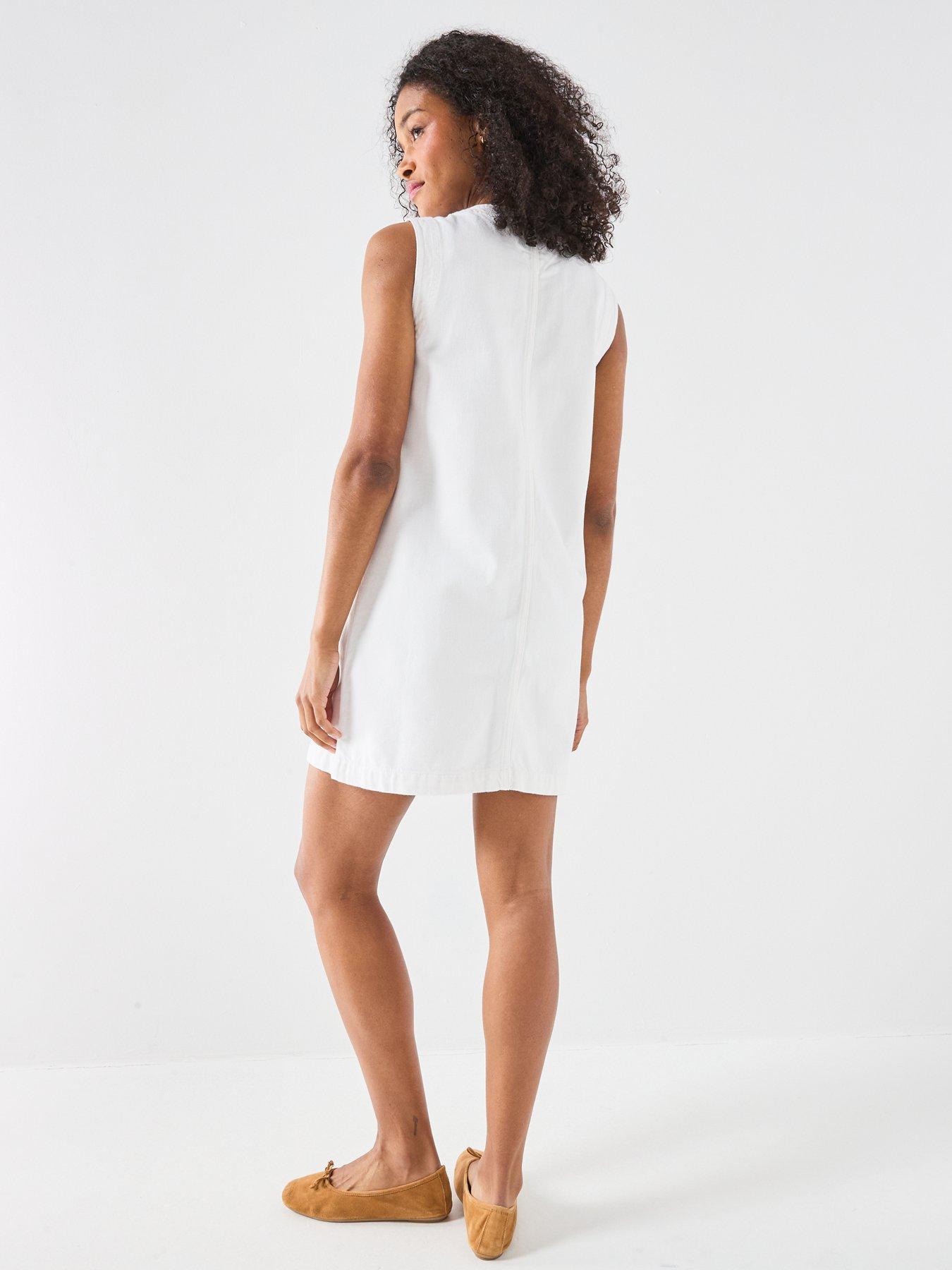 Image 2 of 6 of Tommy Hilfiger Denim Mini Dress - White