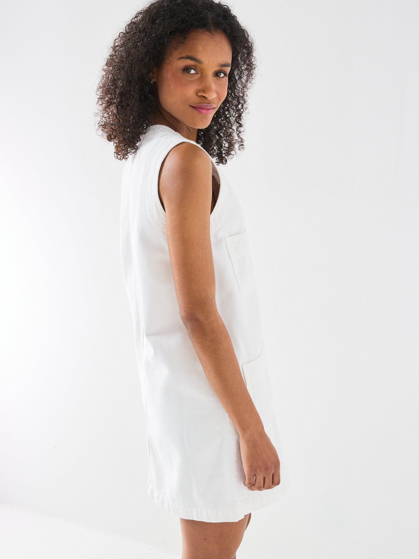 Image 5 of 6 of Tommy Hilfiger Denim Mini Dress - White