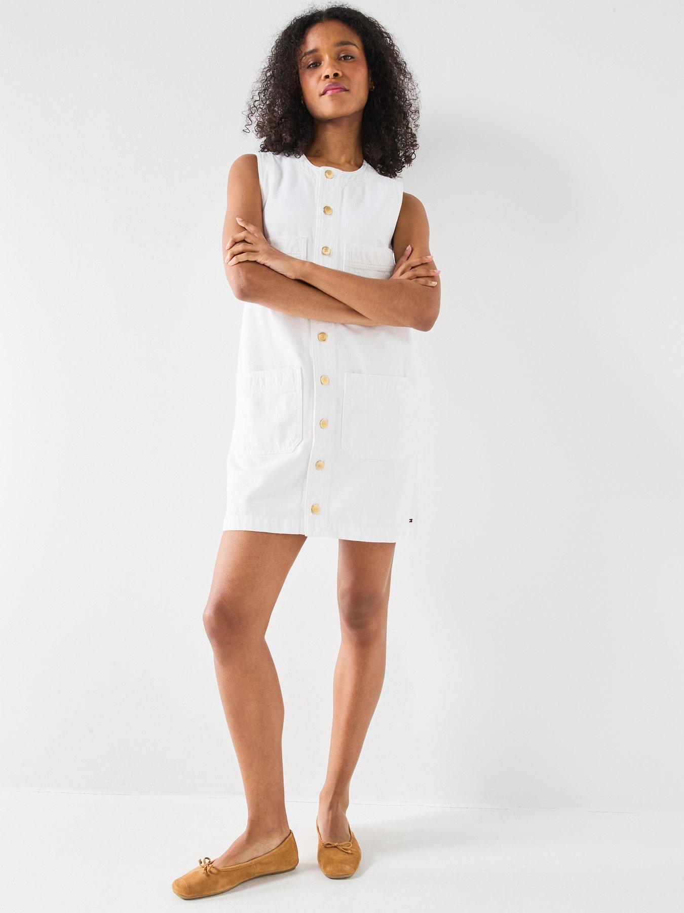 Image 6 of 6 of Tommy Hilfiger Denim Mini Dress - White