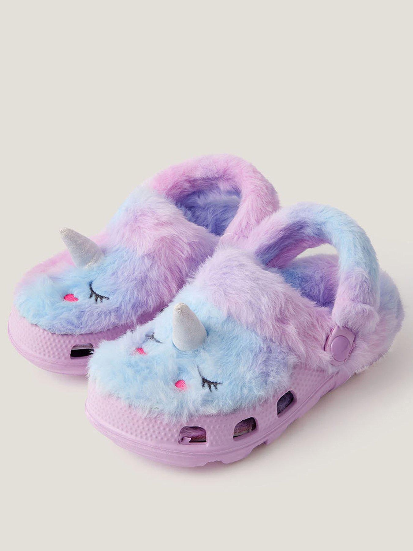  image of monsoon-girls-marble-fluffy-unicorn-sling-back-shoes-multi