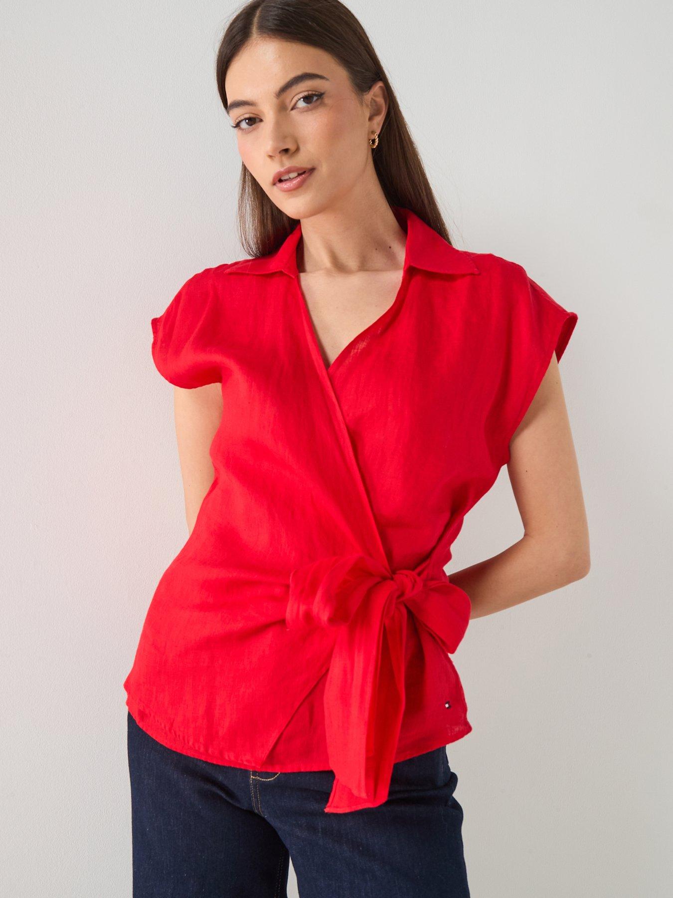 Tommy Hilfiger Linen Knot Top