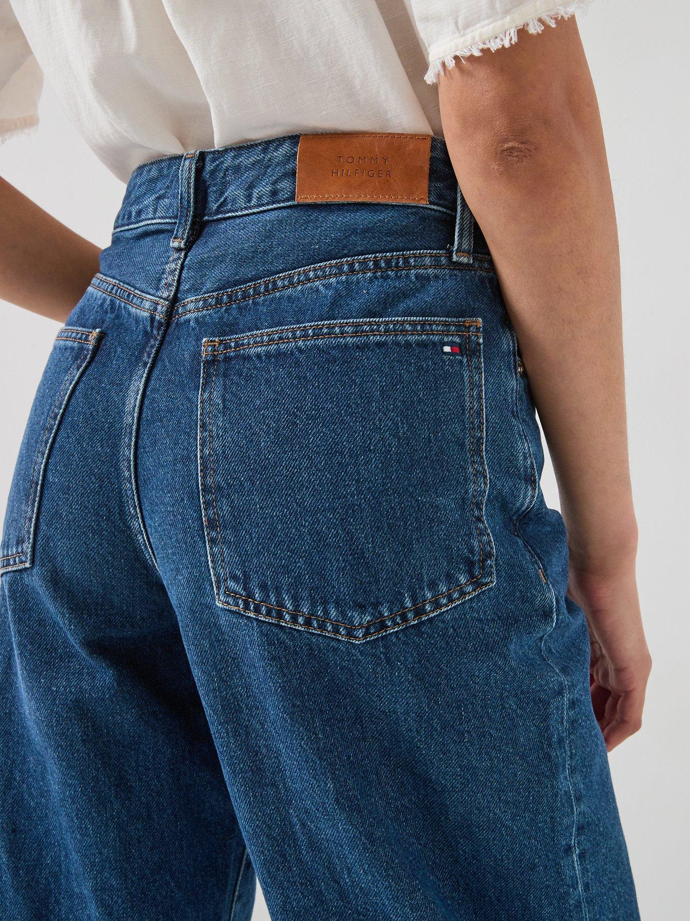  image of tommy-hilfiger-barrel-leg-jeans-blue