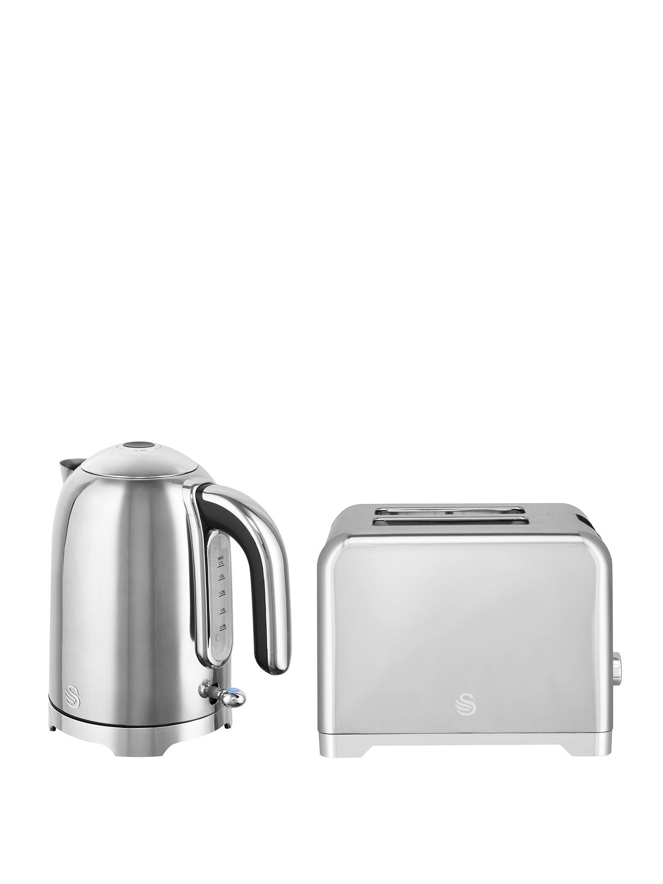 Image 1 of 7 of Swan Solace, 2 Slice Toaster Twin Pack Stainless Steel