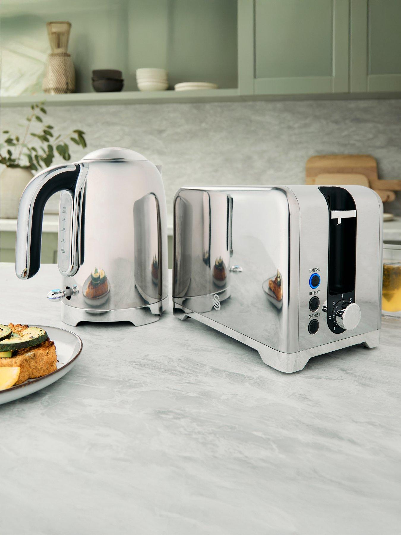 Image 7 of 7 of Swan Solace, 2 Slice Toaster Twin Pack Stainless Steel