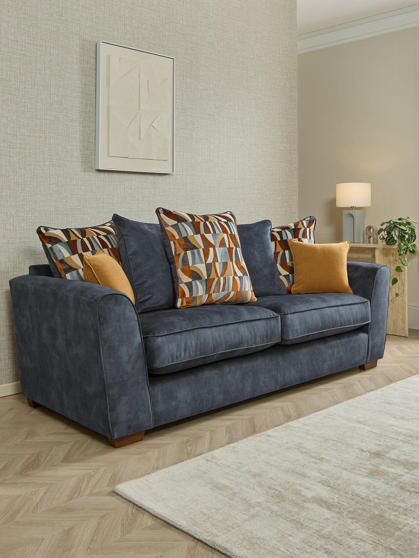 The Very Collection Como Fabric 4 Seater Sofa - Made to Order in the UK
