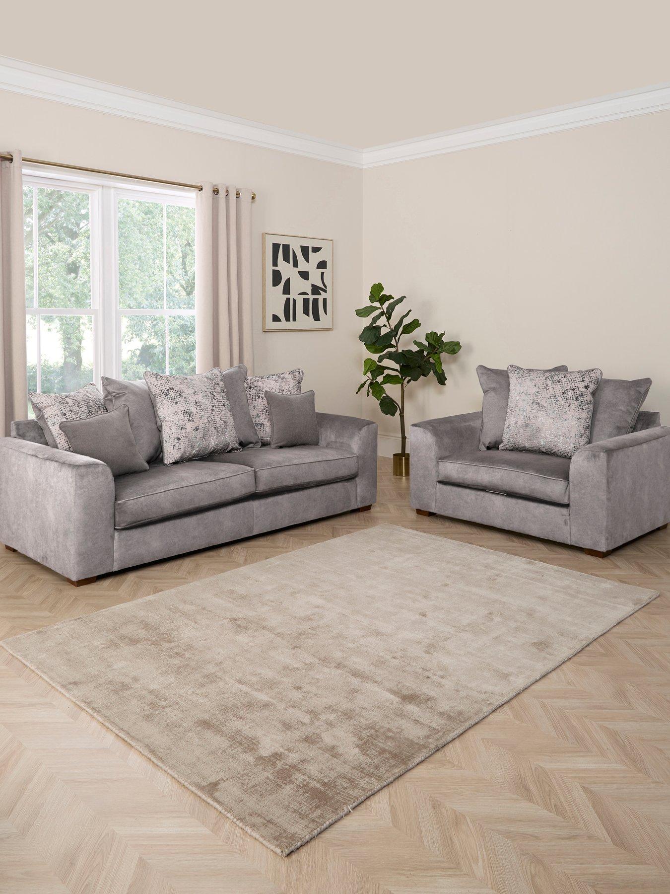 The Very Collection Portobello Fabric 3 Seater Sofa + Snuggle Chair Set (Buy  &  SAVE!) - Made to Order in the UK