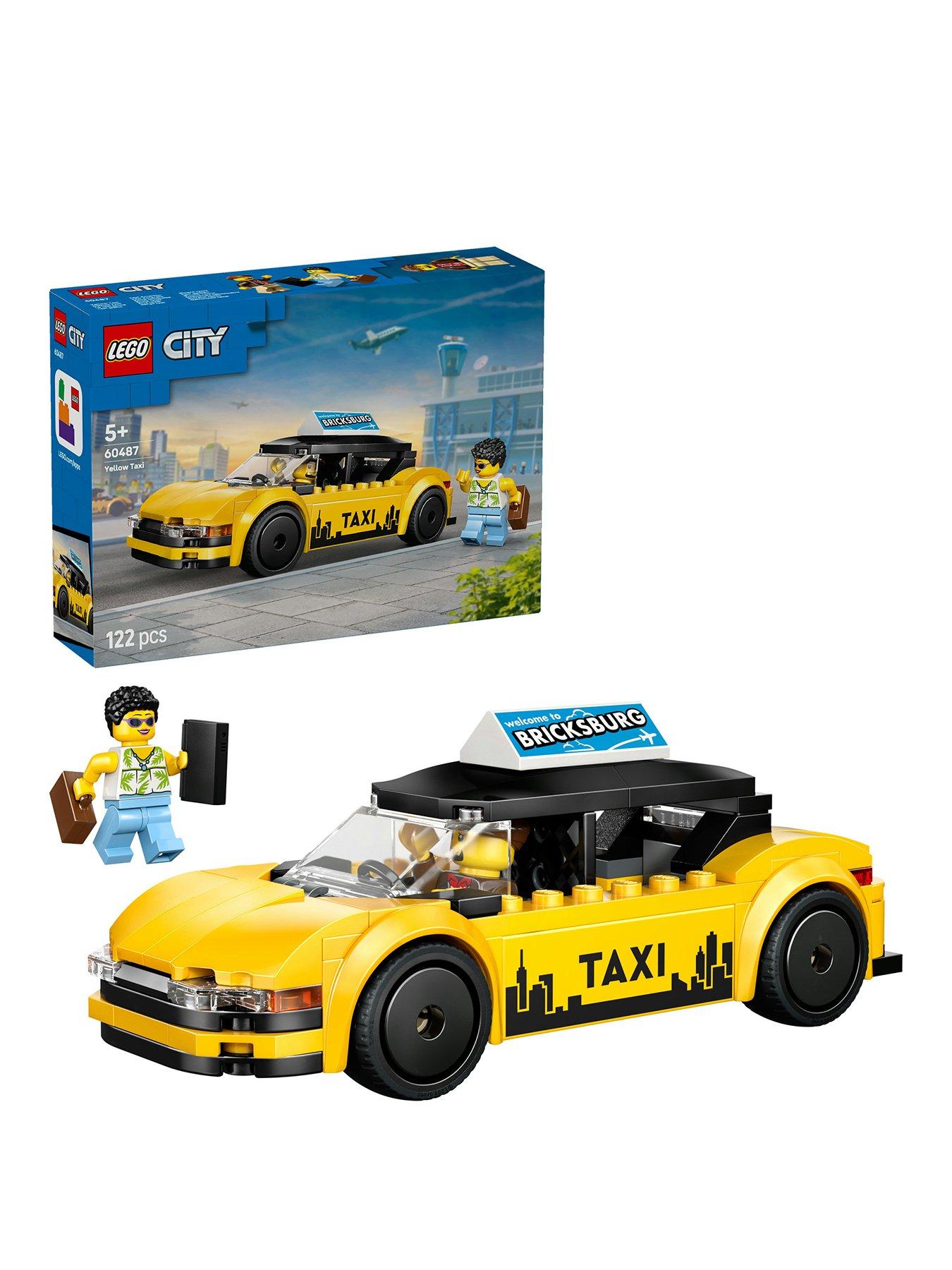 LEGO City Yellow Taxi - Model Car Kit with 2 Minifigures (60487)