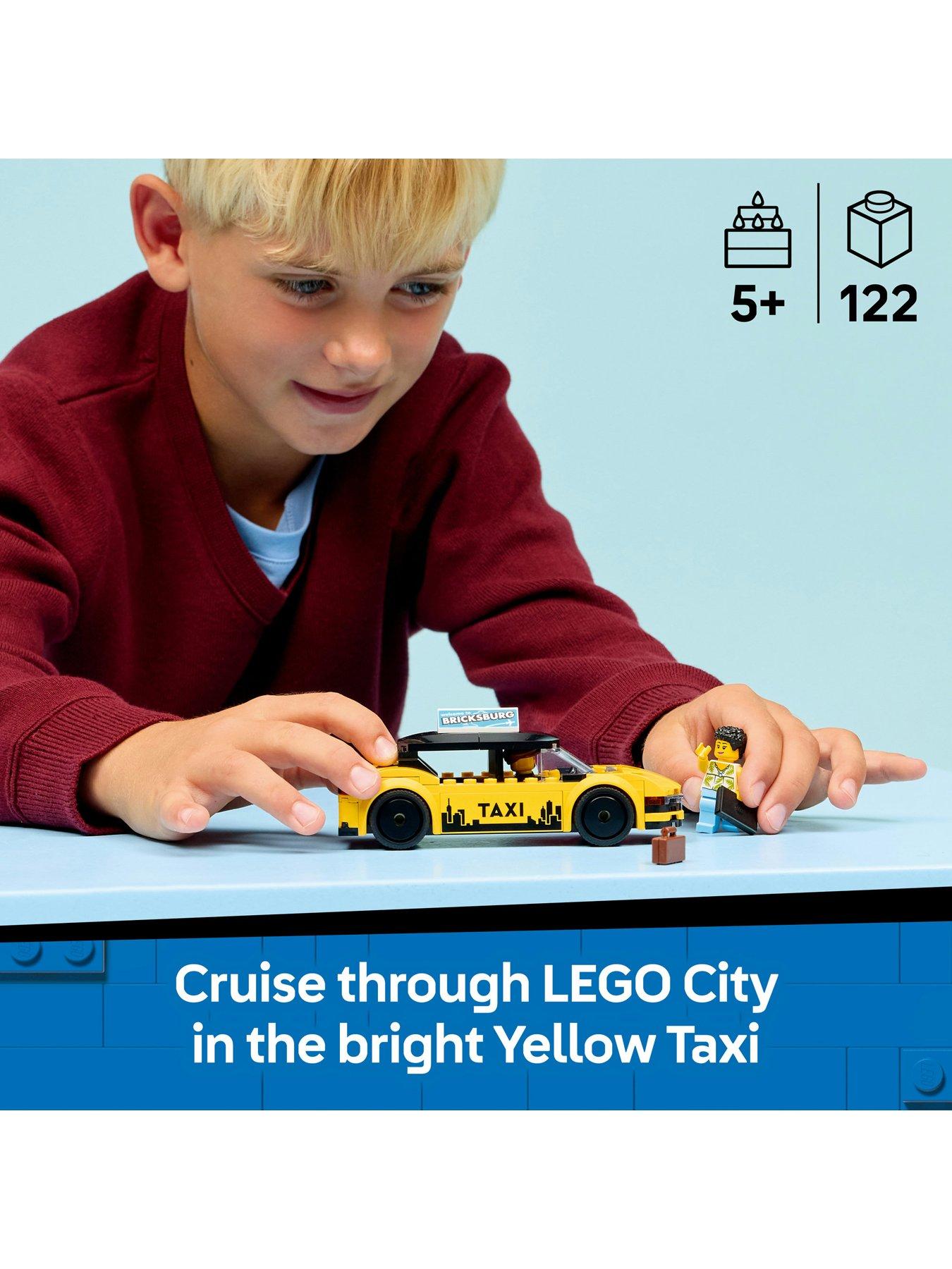 Image 2 of 8 of LEGO City Yellow Taxi Toy - Model Car Kit 60487